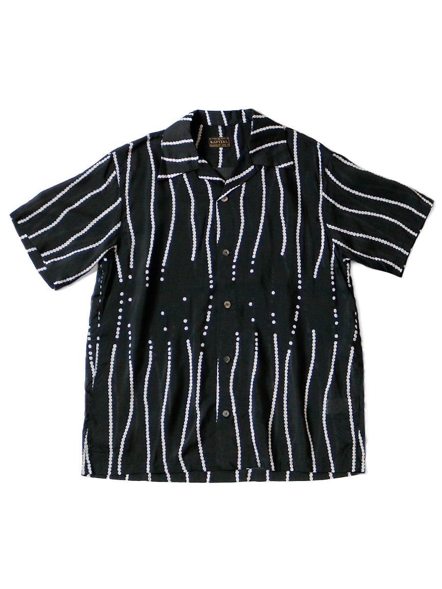 Kapital Silk rayon striped pearl pt aloha shirt