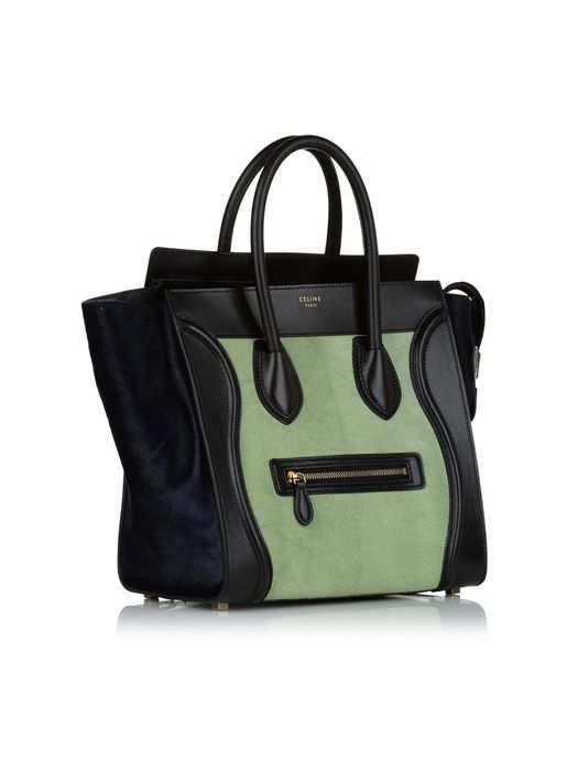 Celine Mini Luggage Bicolor Pony Hair Tote Bag Grailed