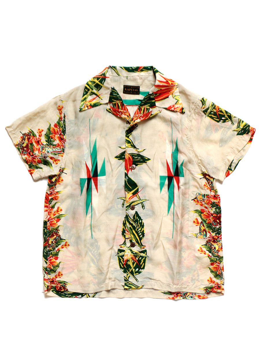 Kapital Kapital Silk rayon hibiscus Ortega pt Aloha shirt Size US M / EU 48-50 / 2 - 1 Preview