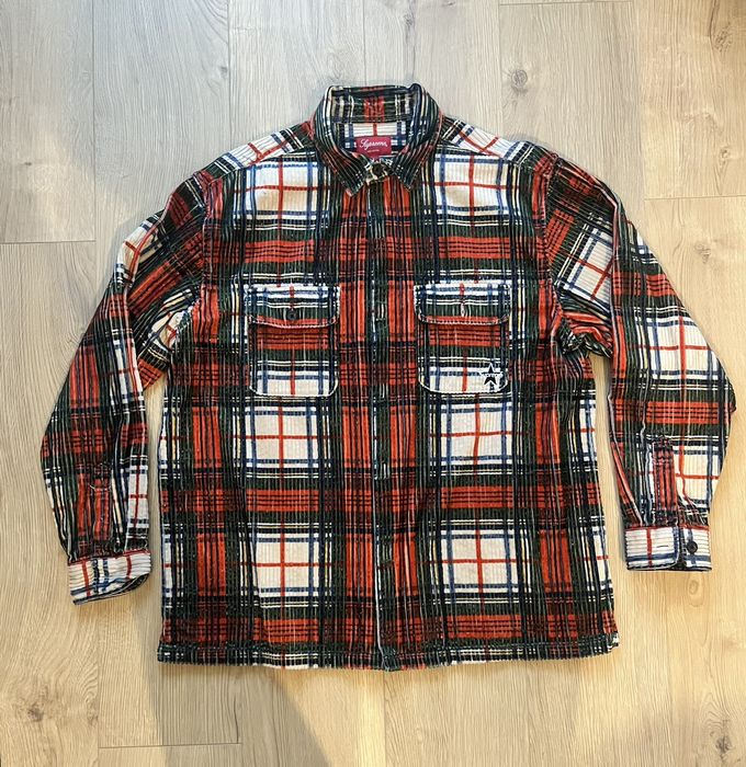 Supreme Supreme • Corduroy Shirt “SS22 Plaid” (L) | Grailed