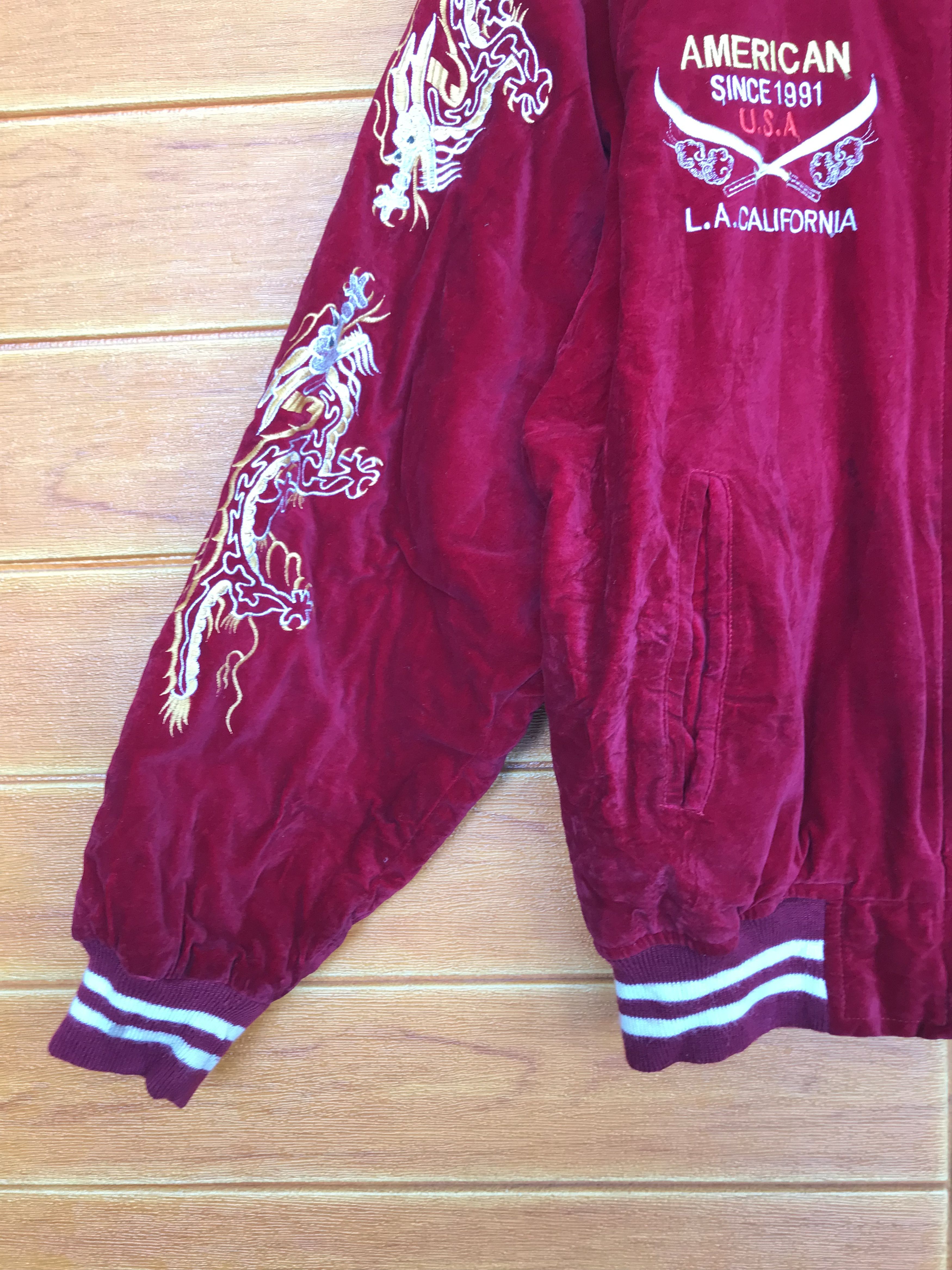 Karakuri Tamashii Vintage Shoot One Dragon American Velvet Sukajan Jacket Size US L / EU 52-54 / 3 - 6 Thumbnail
