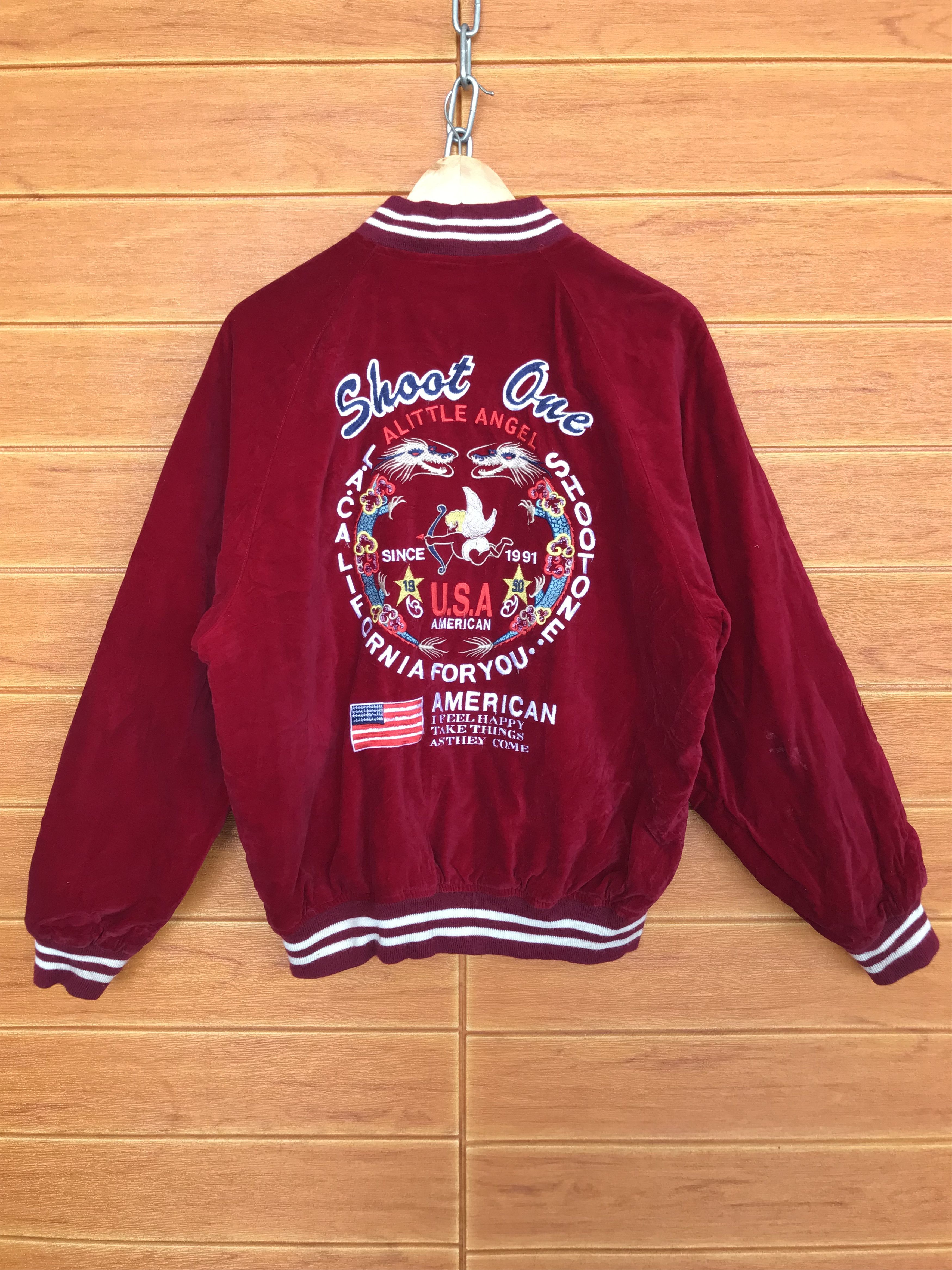 Karakuri Tamashii Vintage Shoot One Dragon American Velvet Sukajan Jacket Size US L / EU 52-54 / 3 - 2 Thumbnail