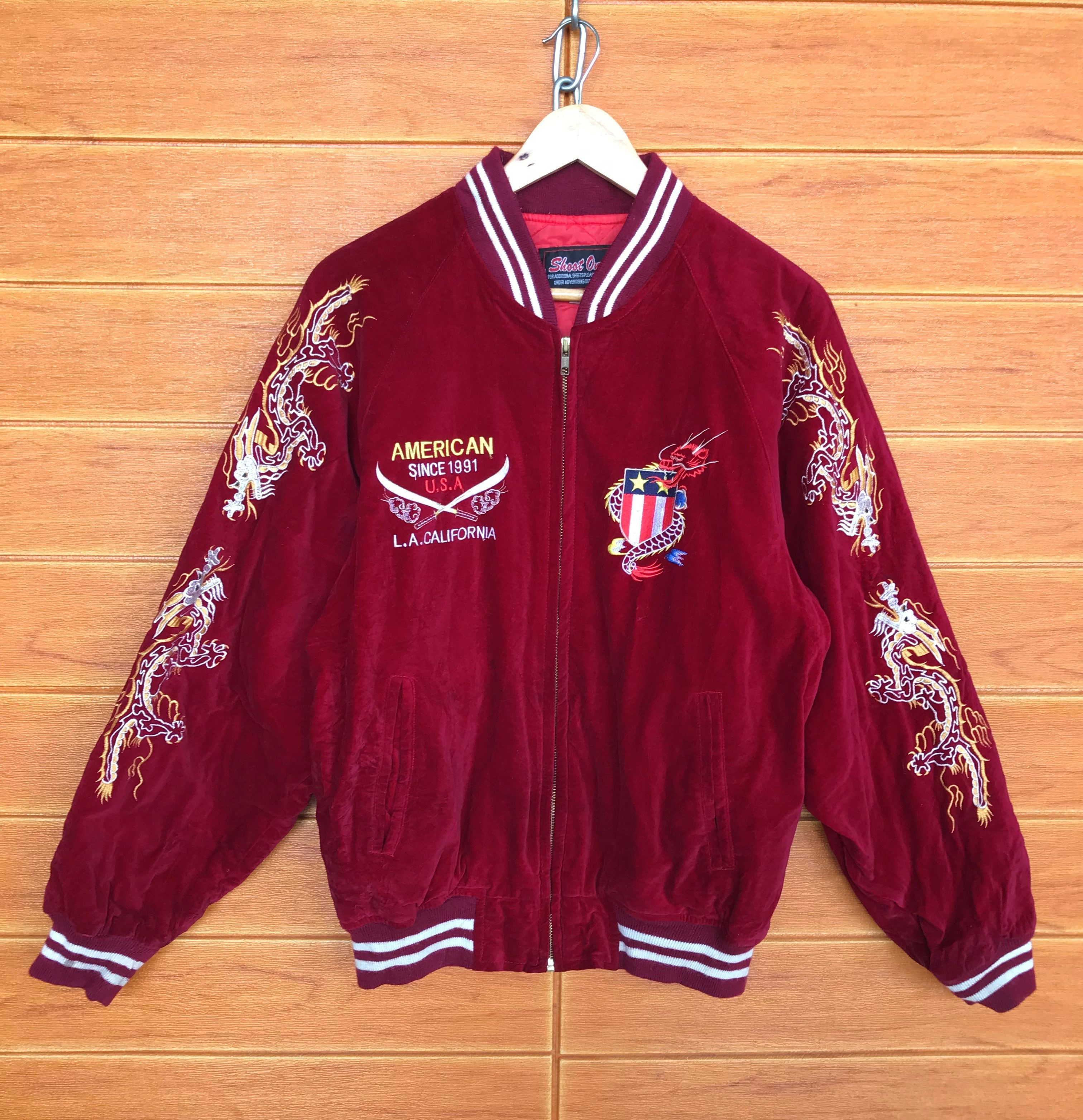 Karakuri Tamashii Vintage Shoot One Dragon American Velvet Sukajan Jacket Size US L / EU 52-54 / 3 - 3 Thumbnail