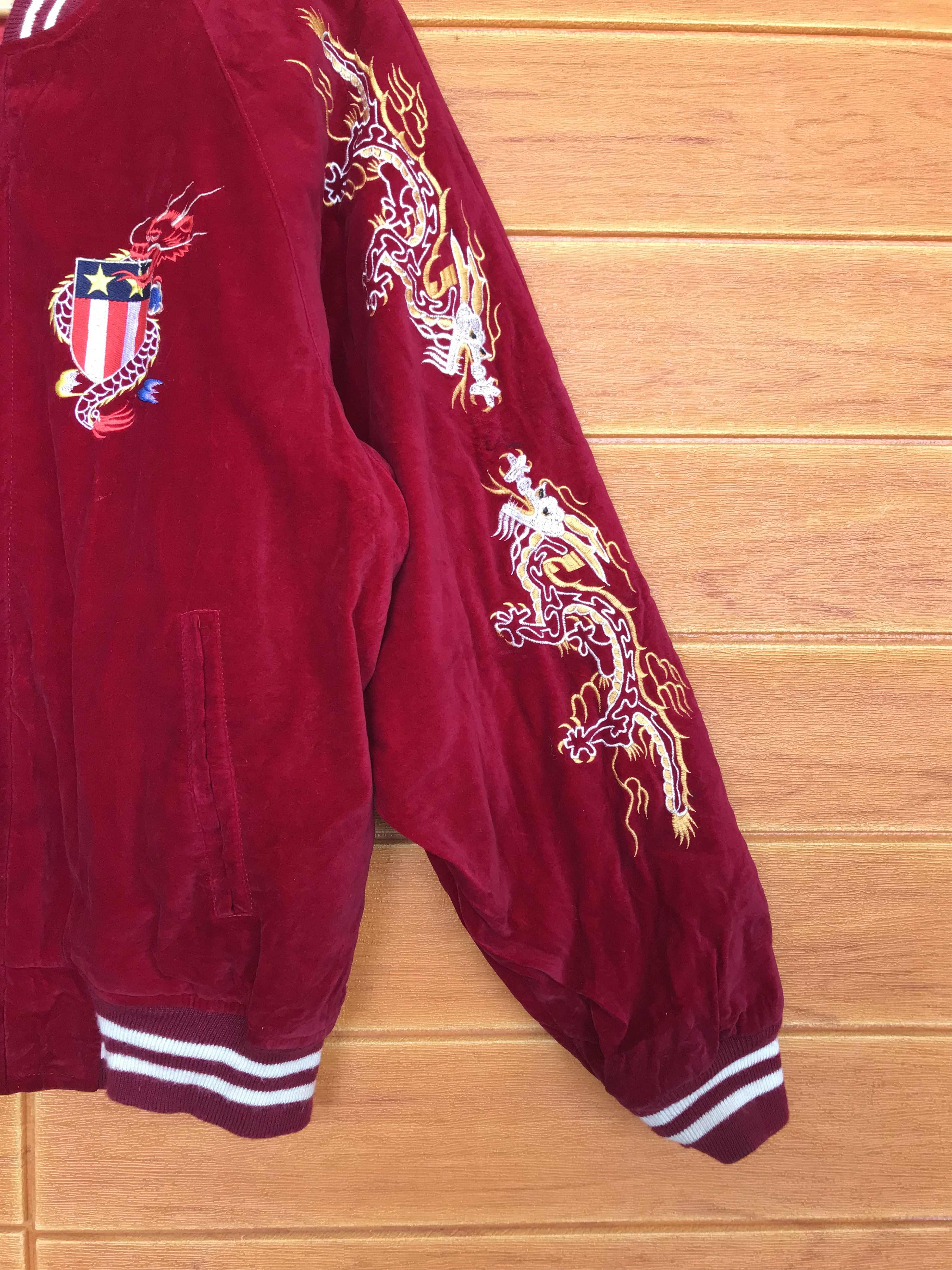 Karakuri Tamashii Vintage Shoot One Dragon American Velvet Sukajan Jacket Size US L / EU 52-54 / 3 - 7 Thumbnail