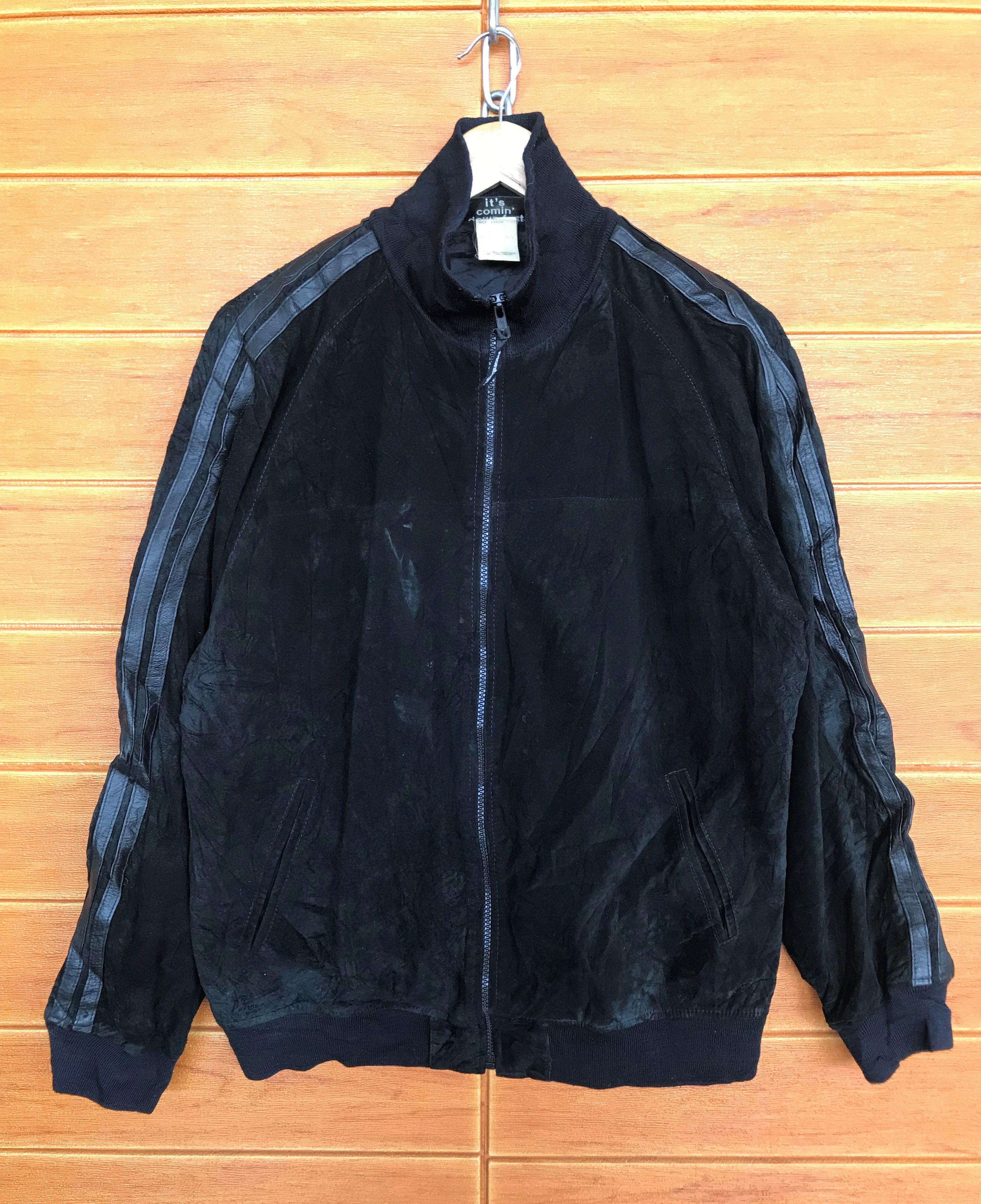 Montage Vintage 90s Montage Japan Patina Suede Leather Jacket Size US L / EU 52-54 / 3 - 2 Thumbnail