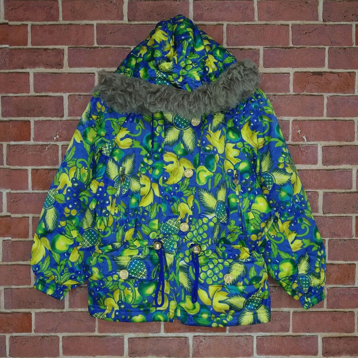 Ski Jacket Japan Overprinted Art Flower Outerwear