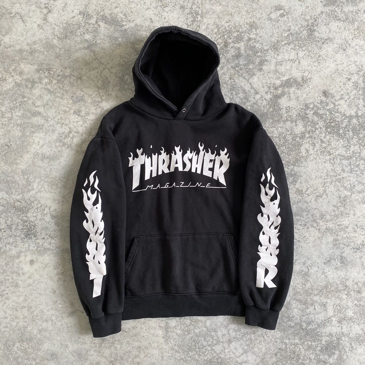 Thrasher Vintage Y2K Thrasher Flame 🔥 Sun Faded Hooded Sweatshirt Size US M / EU 48-50 / 2 - 2 Thumbnail