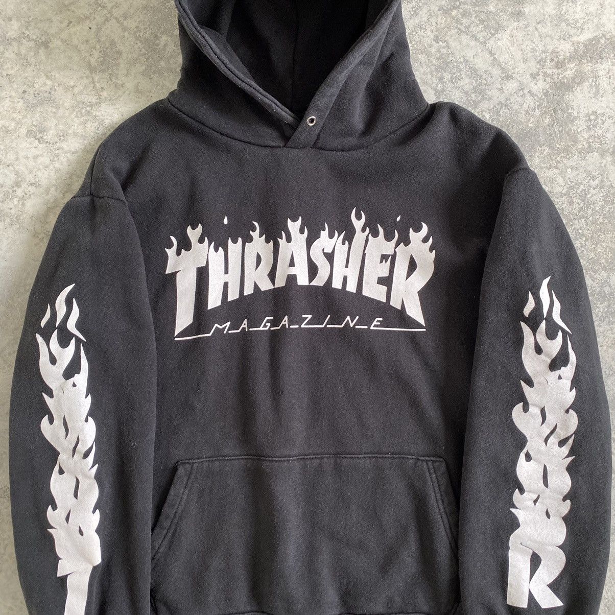 Thrasher Vintage Y2K Thrasher Flame 🔥 Sun Faded Hooded Sweatshirt Size US M / EU 48-50 / 2 - 5 Thumbnail