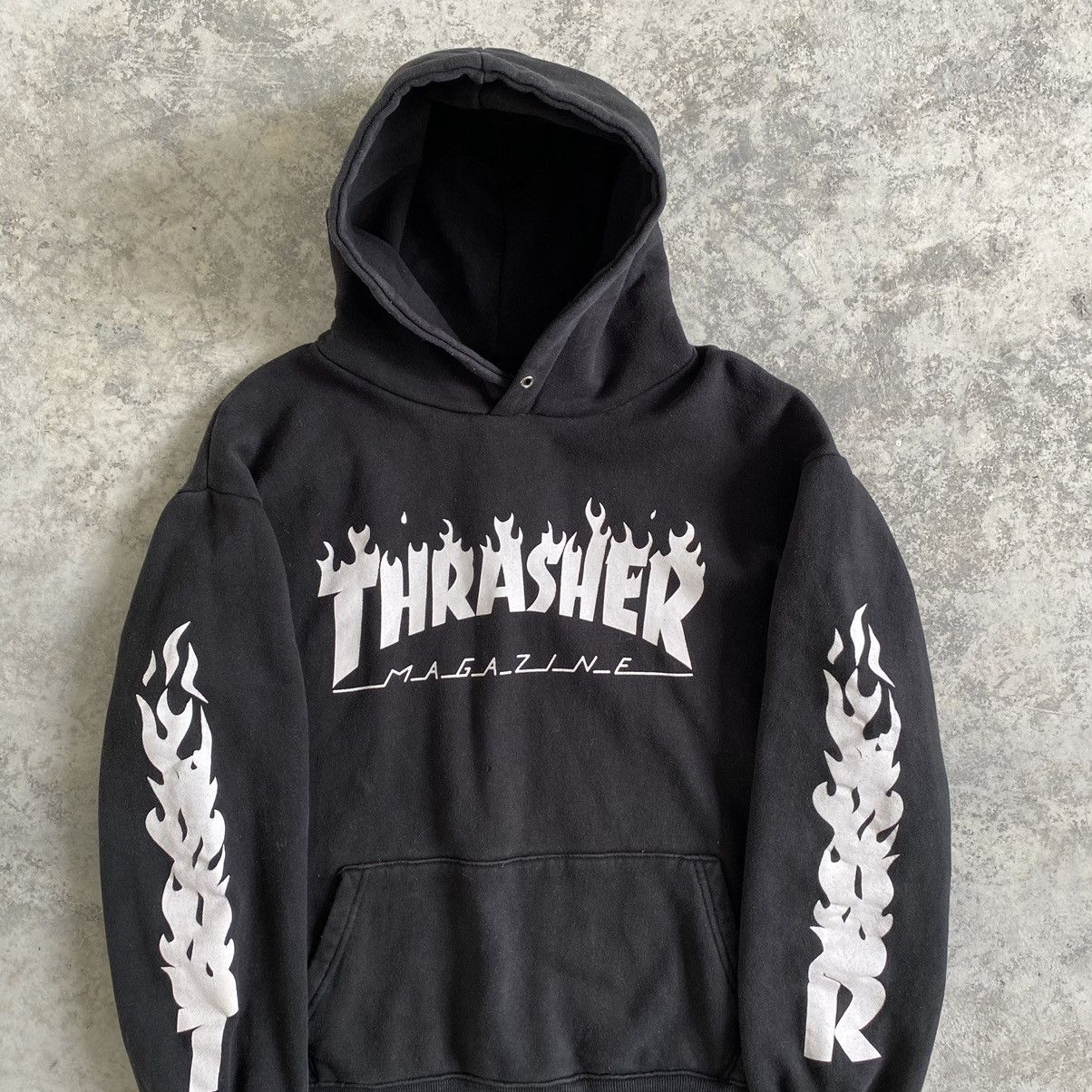 Thrasher Vintage Y2K Thrasher Flame 🔥 Sun Faded Hooded Sweatshirt Size US M / EU 48-50 / 2 - 3 Thumbnail
