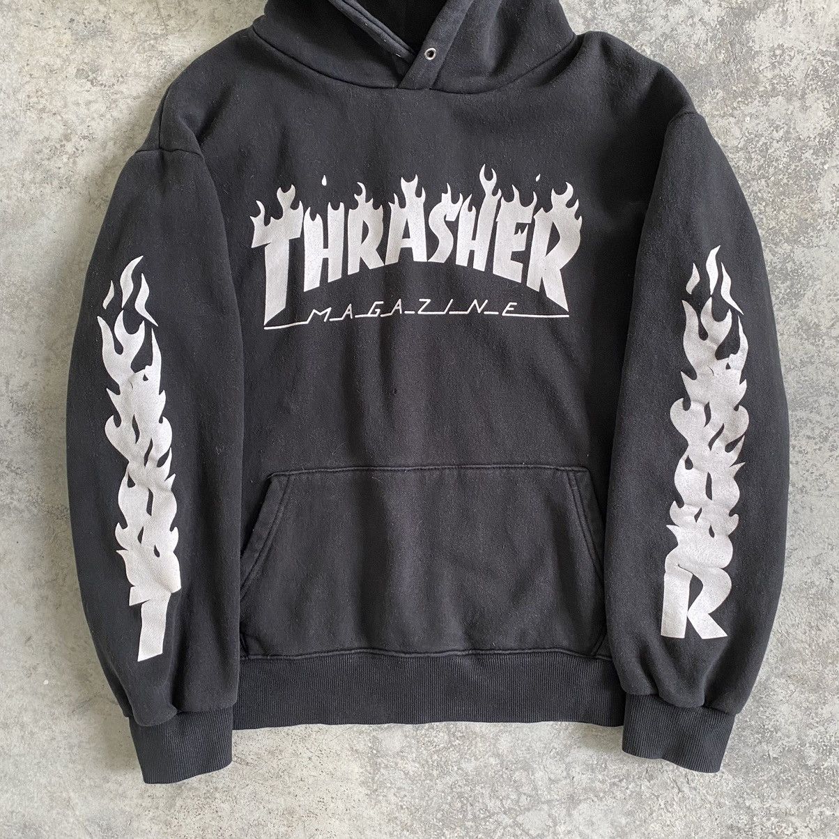 Thrasher Vintage Y2K Thrasher Flame 🔥 Sun Faded Hooded Sweatshirt Size US M / EU 48-50 / 2 - 4 Thumbnail