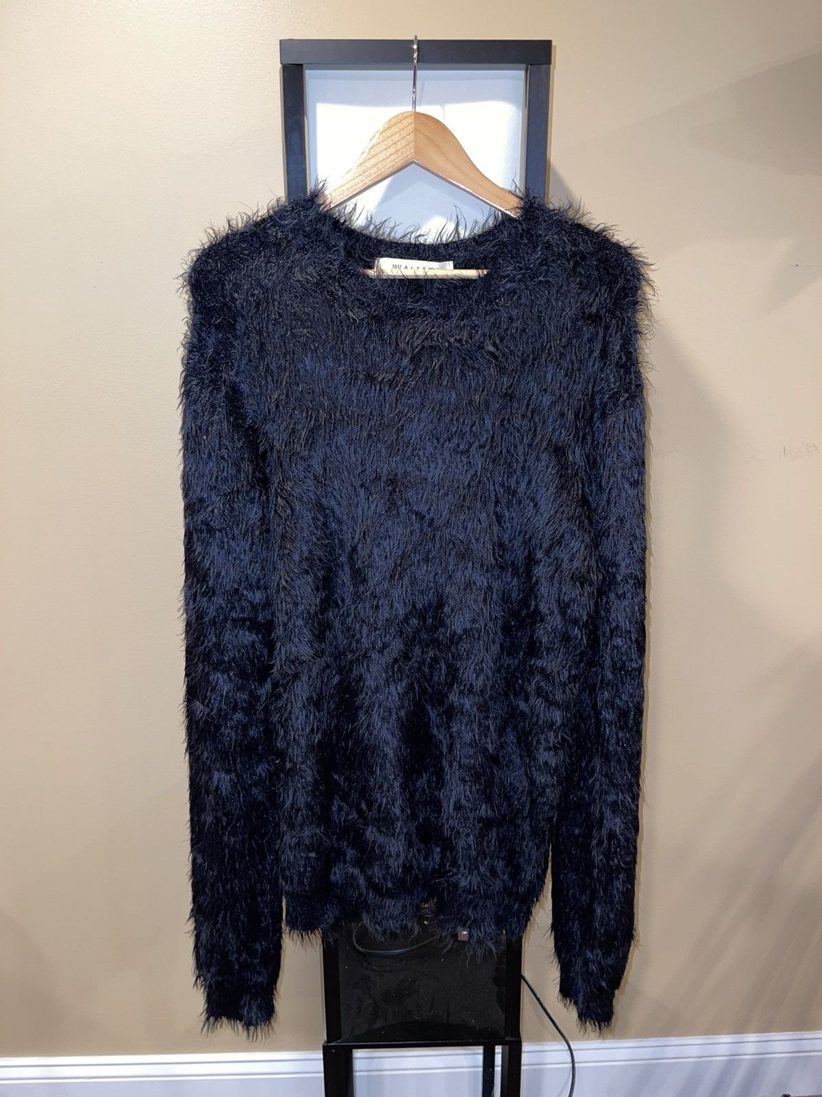 1017 ALYX 9SM × Alyx Alyx 1017 Black Feather Mohair Sweater Size US L / EU 52-54 / 3 - 4 Thumbnail