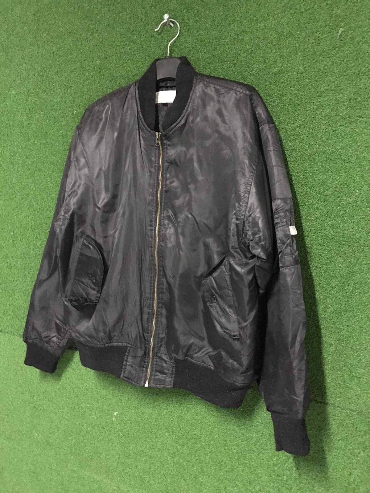 Vintage Vintage MA-1 Flight Bomber Jacket Black USA Size US L / EU 52-54 / 3 - 2 Thumbnail