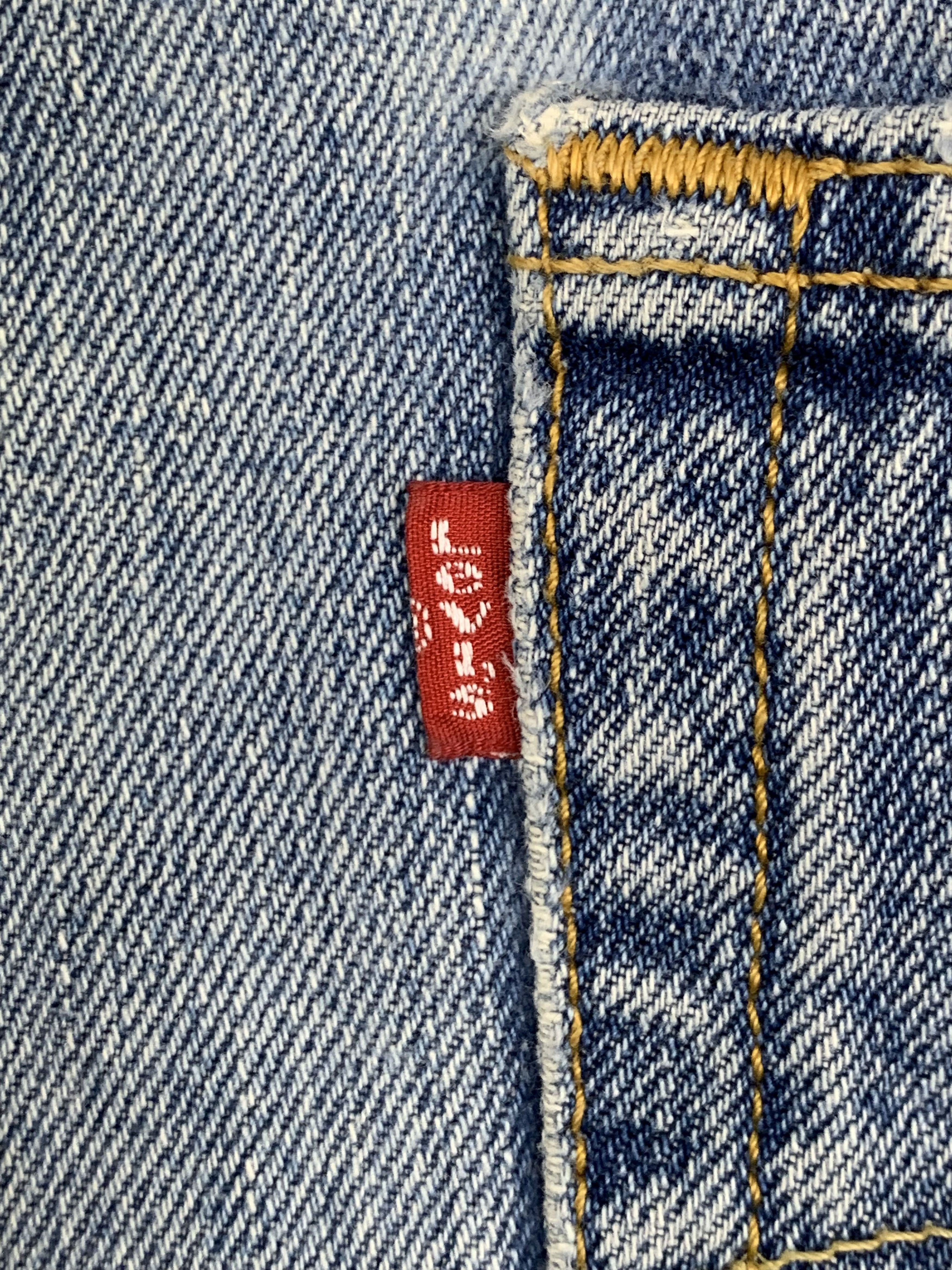 Levi's Vintage 90s Levis 501 Faded Blue Jeans DP1743 Size US 35 - 6 Thumbnail
