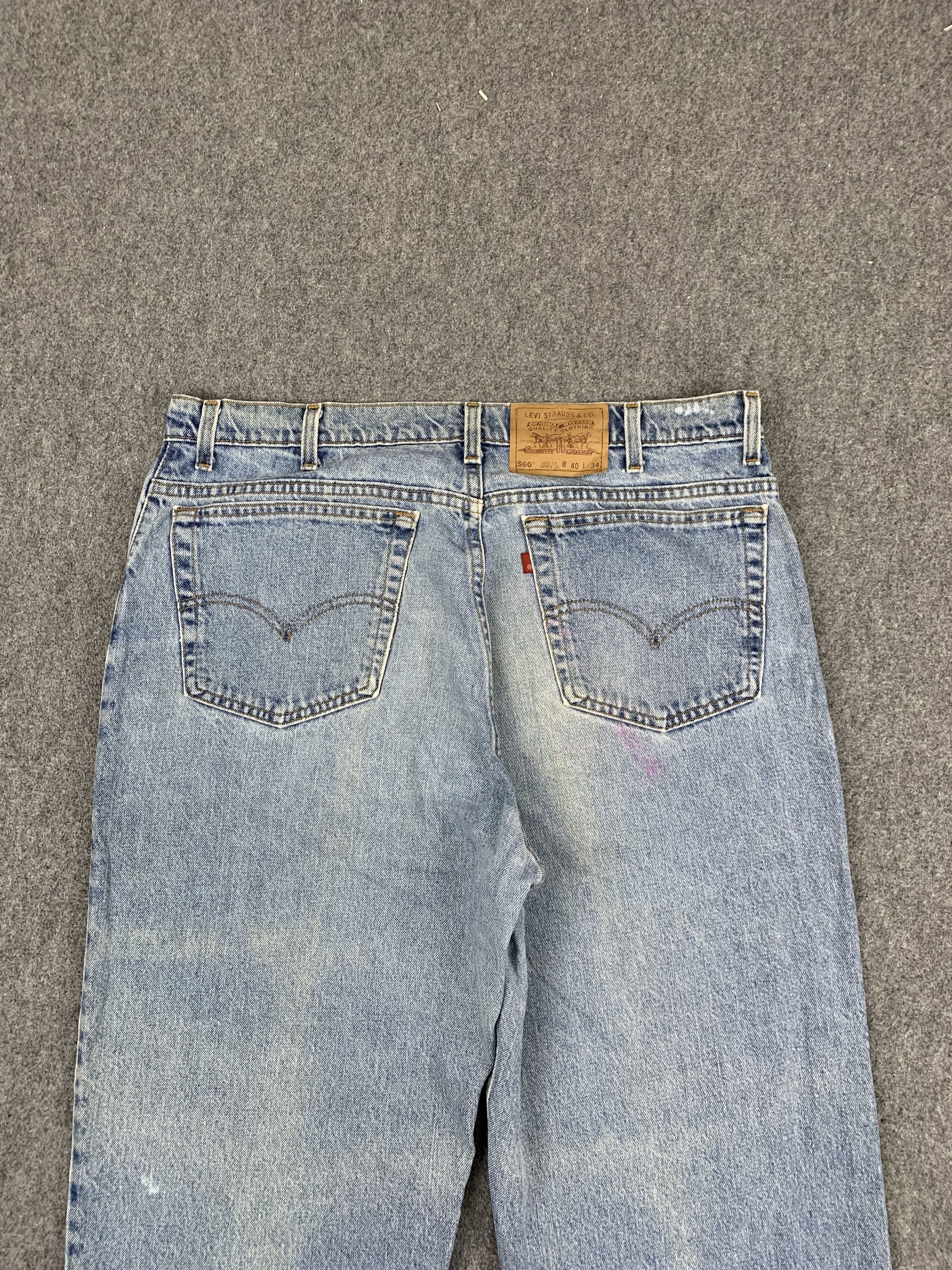 Levi's Vintage 90s Levis 560 Light Wash Jeans DP1752 Size US 39 - 4 Thumbnail