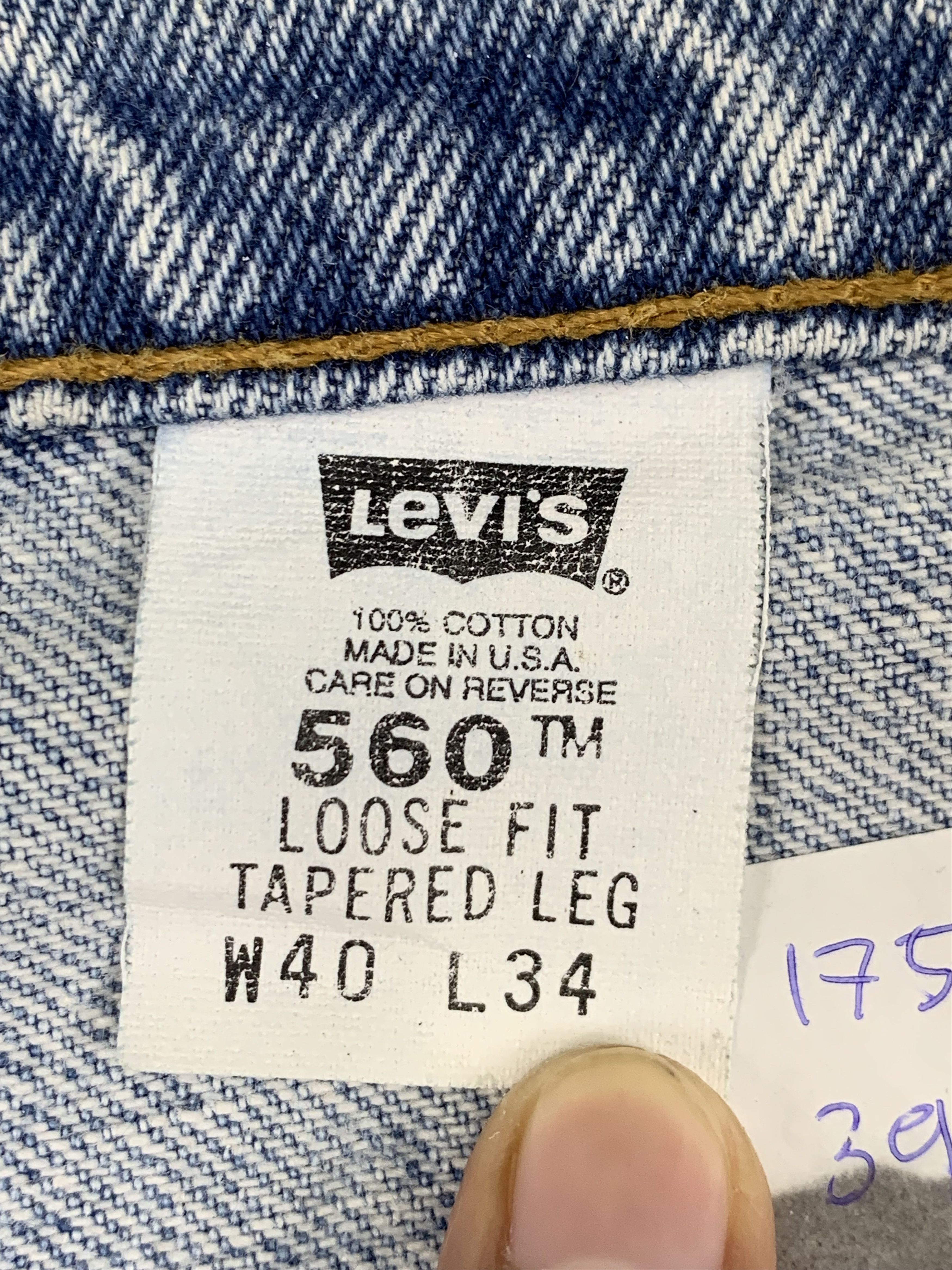 Levi's Vintage 90s Levis 560 Light Wash Jeans DP1752 Size US 39 - 6 Thumbnail