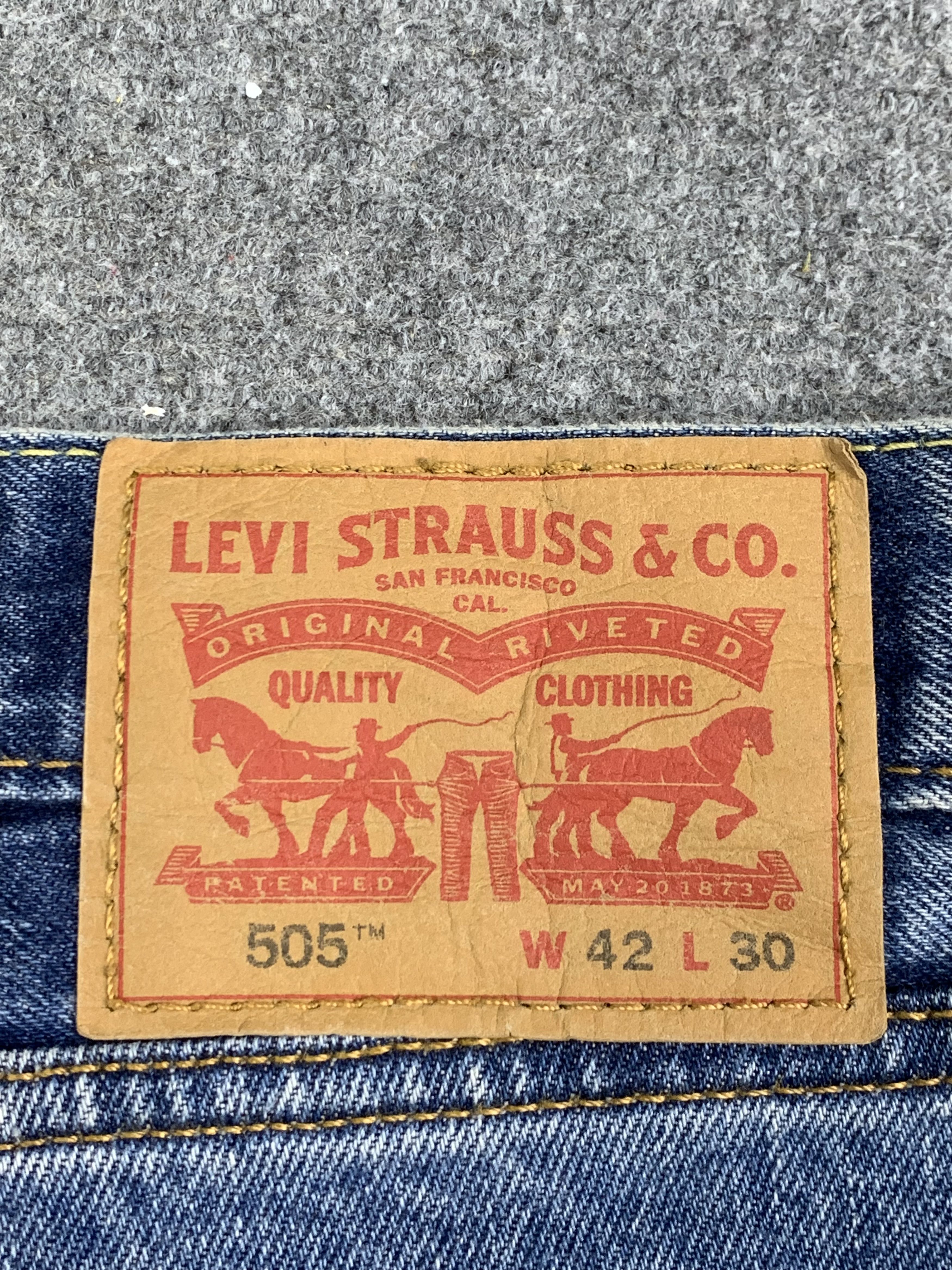 Levi's Vintage Levis 505 Blue Denim Jeans DP1749 Size US 44 / EU 60 - 5 Thumbnail