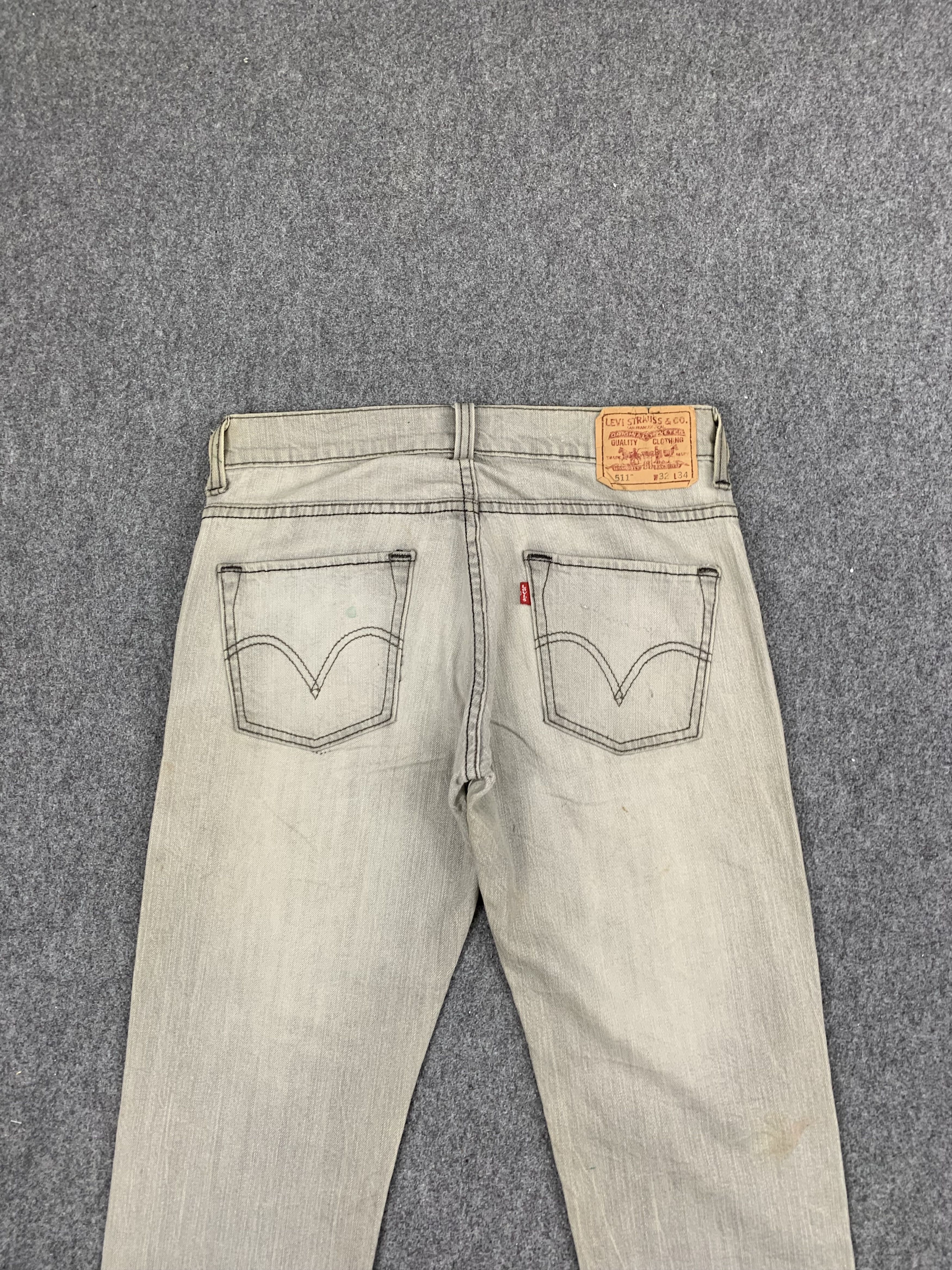 Levi's Faded Black Vintage Levis 511 Skinny Jeans DP1748 Size US 31 - 4 Thumbnail
