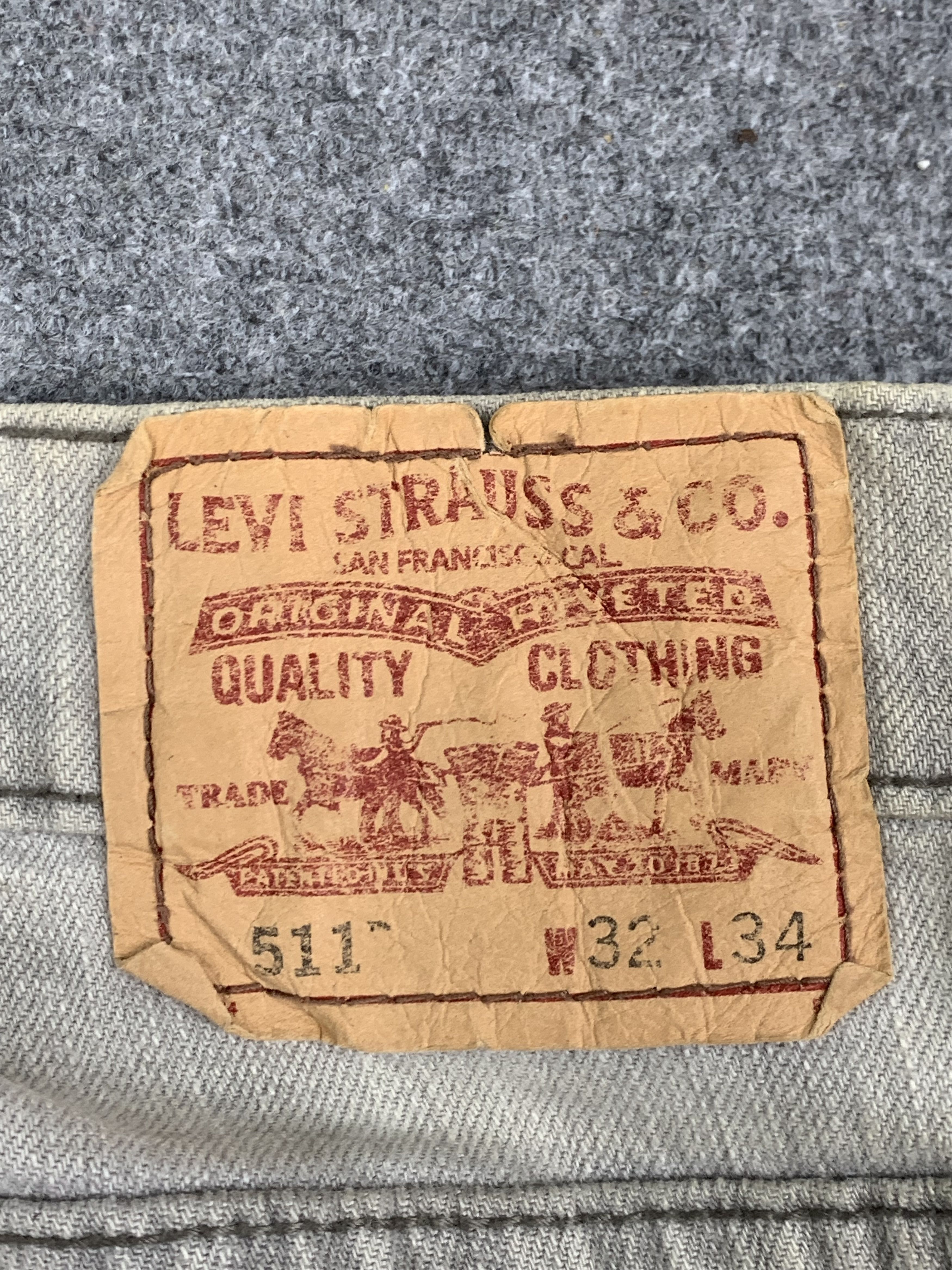 Levi's Faded Black Vintage Levis 511 Skinny Jeans DP1748 Size US 31 - 5 Thumbnail