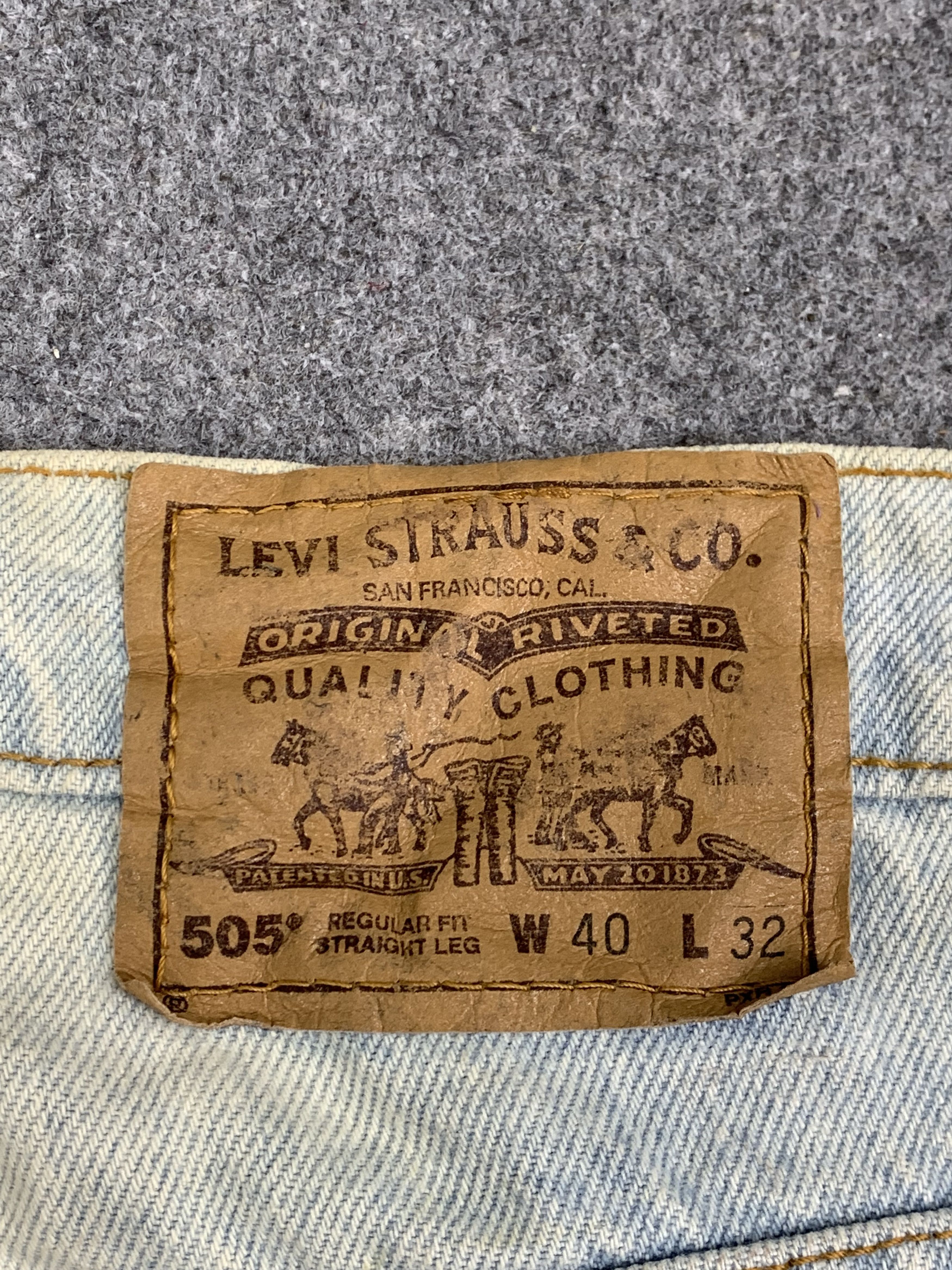 Levi's Vintage 90s Levis 505 Orange Tab Light Wash Jeans DP1747 Size US 40 / EU 56 - 5 Thumbnail