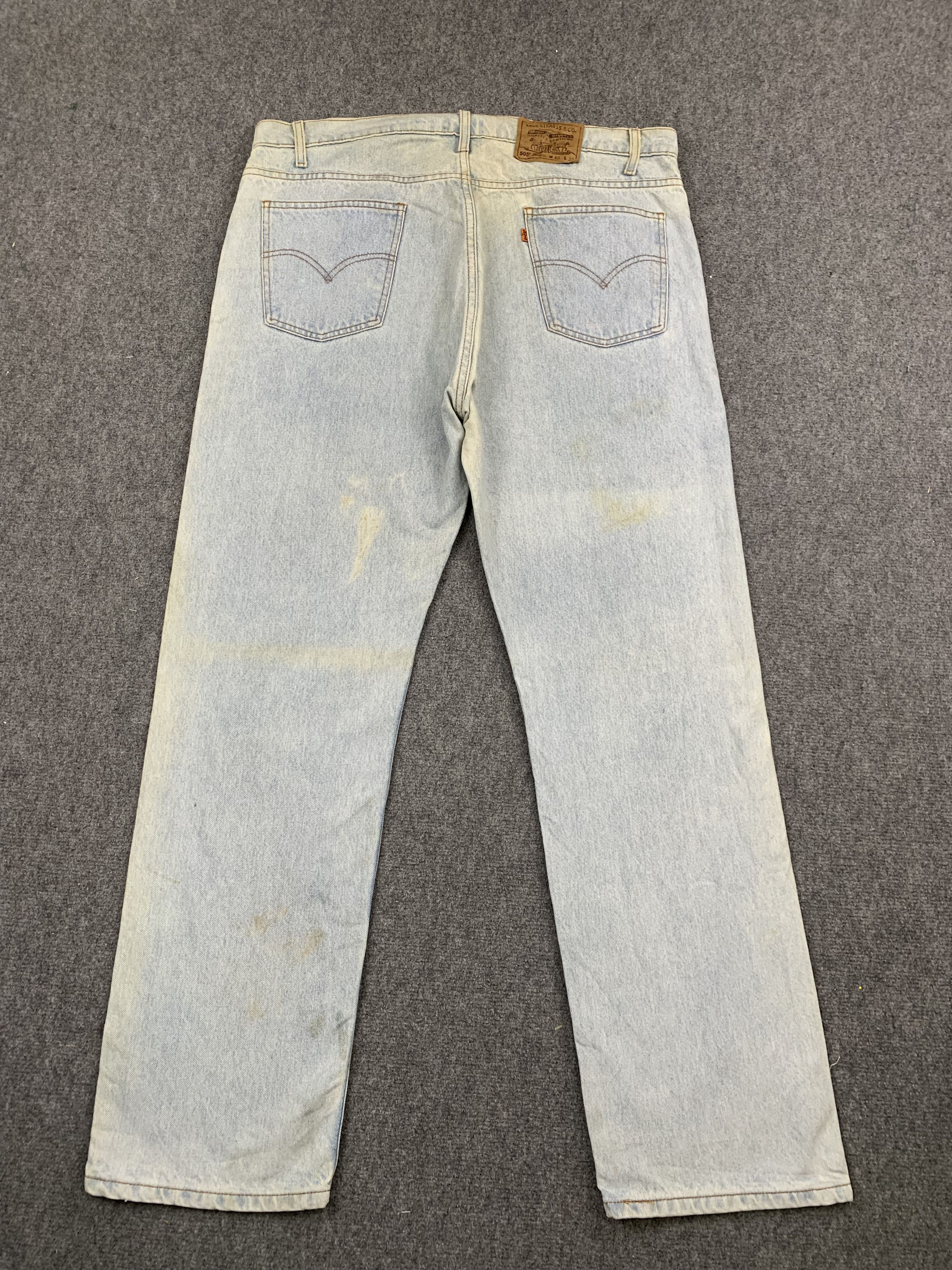 Levi's Vintage 90s Levis 505 Orange Tab Light Wash Jeans DP1747 Size US 40 / EU 56 - 3 Thumbnail