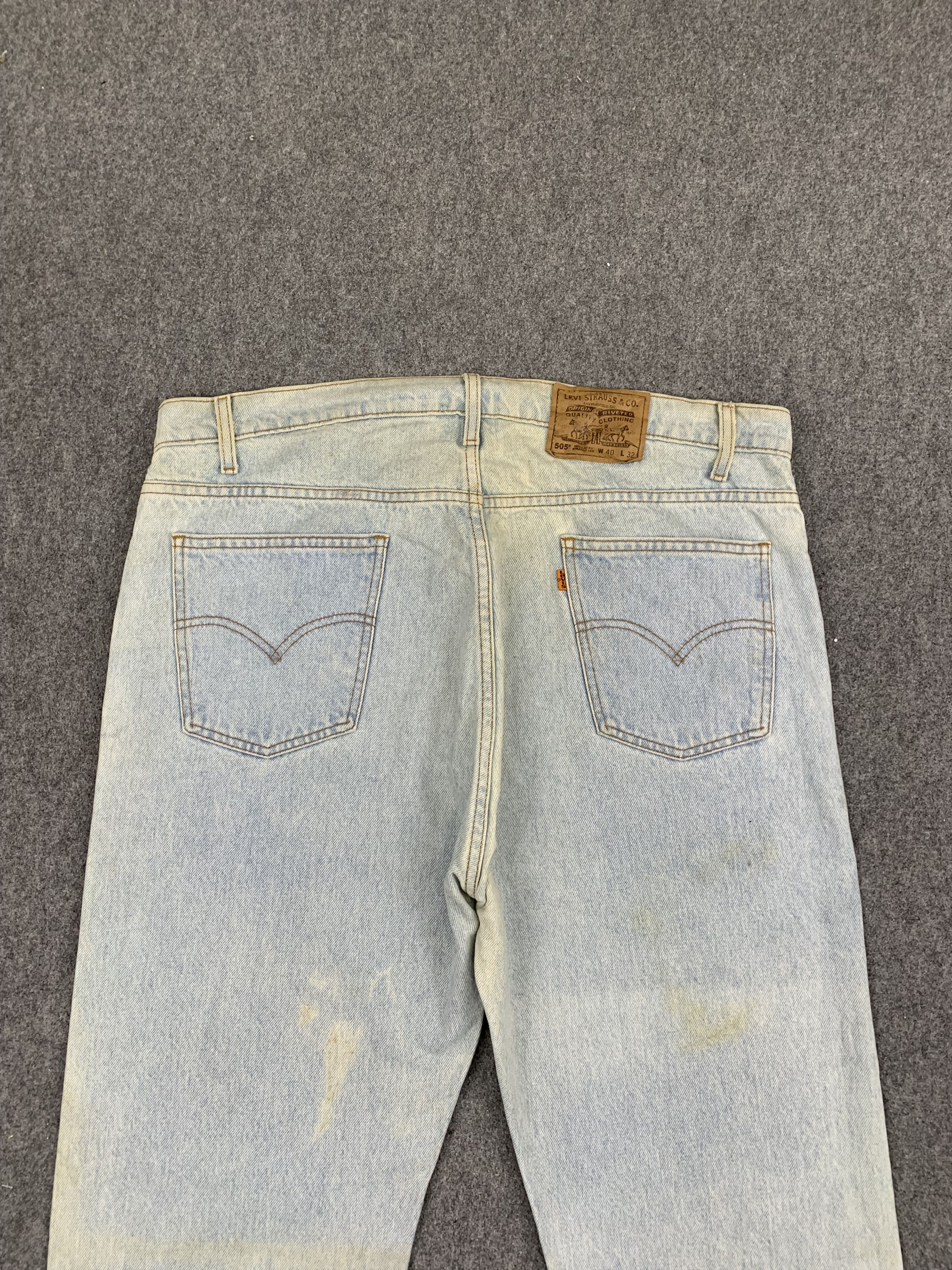 Levi's Vintage 90s Levis 505 Orange Tab Light Wash Jeans DP1747 Size US 40 / EU 56 - 4 Thumbnail