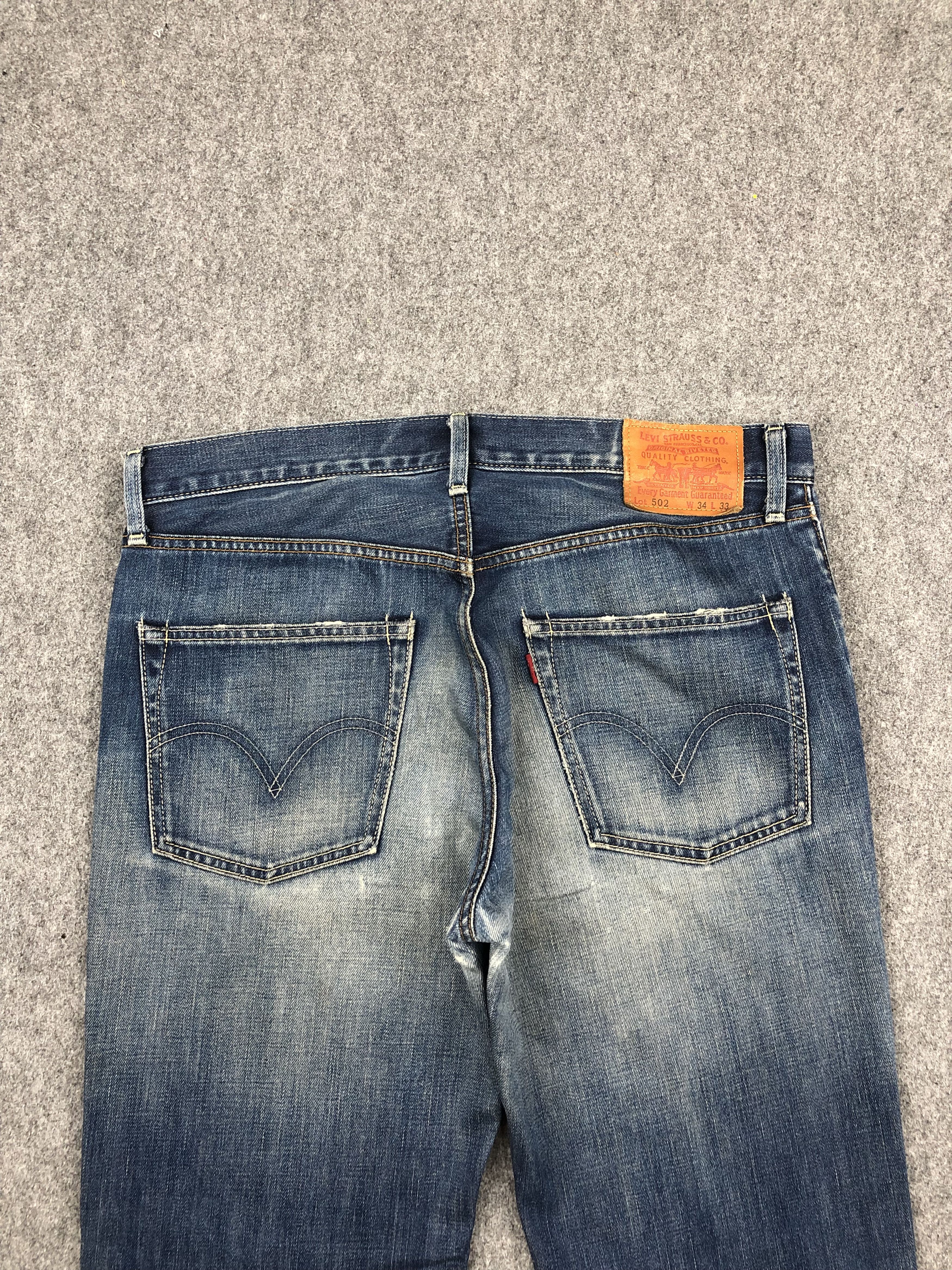 Levi's Vintage Levis 502 Faded Blue Jeans DP1677 Size US 37 - 4 Thumbnail