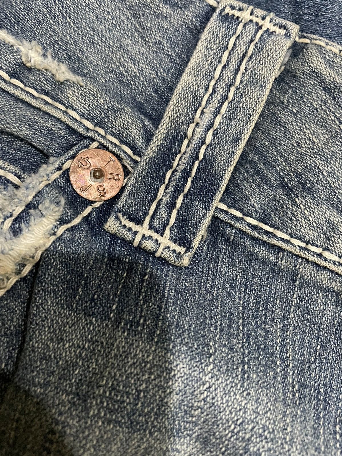 True Religion Vintage True Religion Sammy Big T Lowrise Distressed Style Size US 31 - 16 Thumbnail