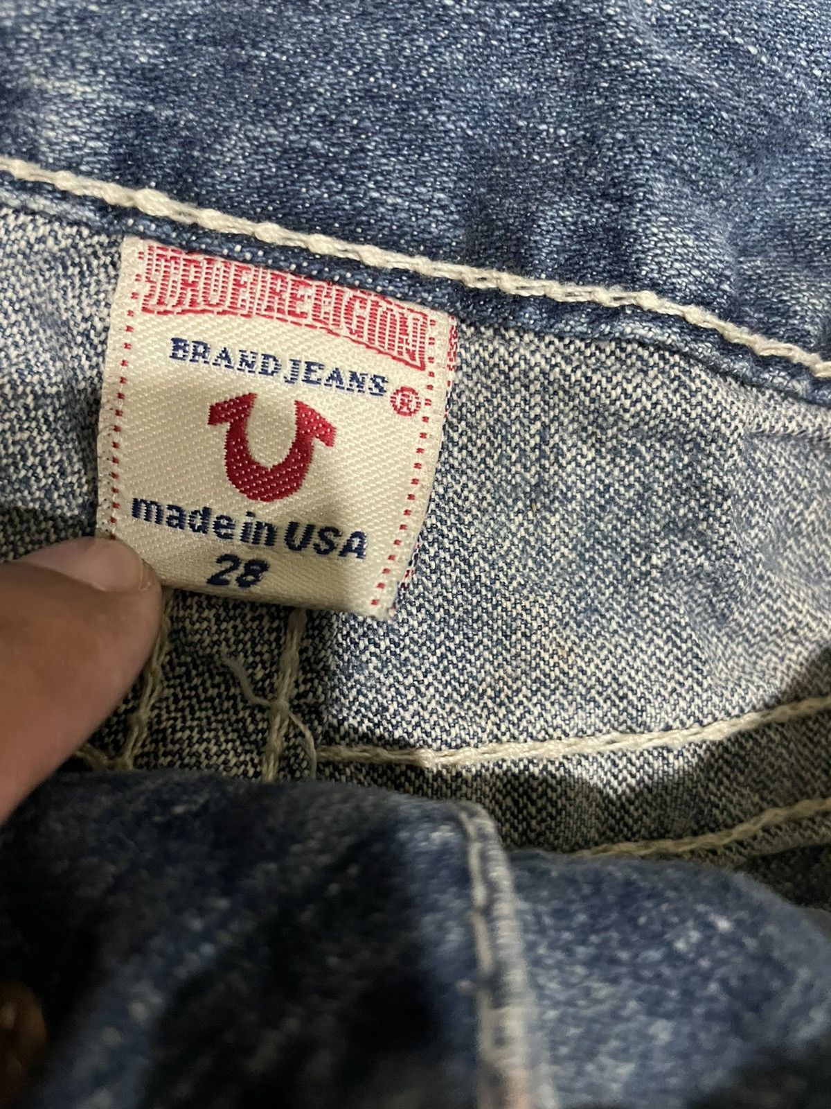True Religion Vintage True Religion Sammy Big T Lowrise Distressed Style Size US 31 - 12 Thumbnail