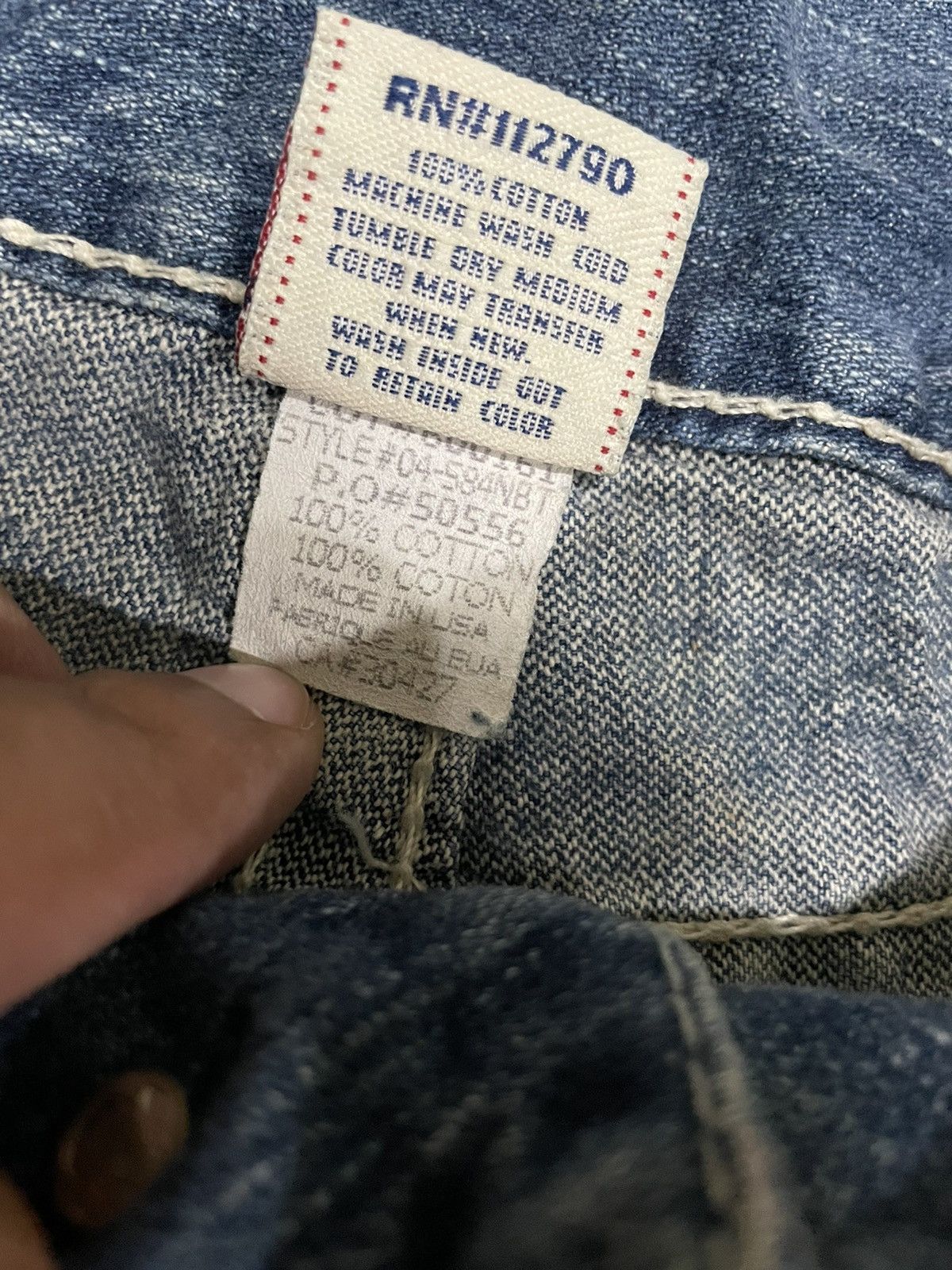 True Religion Vintage True Religion Sammy Big T Lowrise Distressed Style Size US 31 - 13 Thumbnail