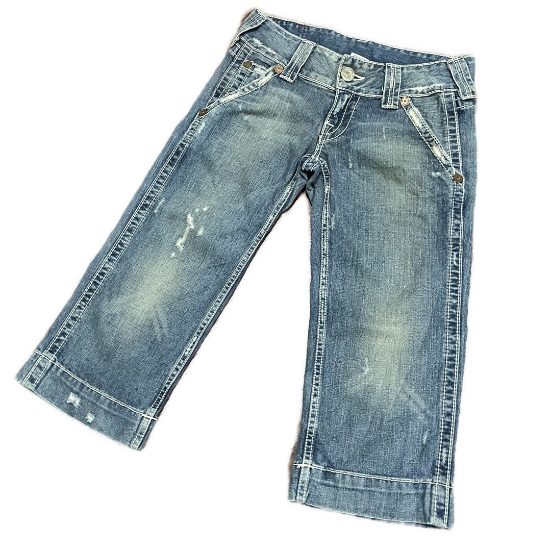 True Religion Vintage True Religion Sammy Big T Lowrise Distressed Style Size US 31 - 5 Thumbnail