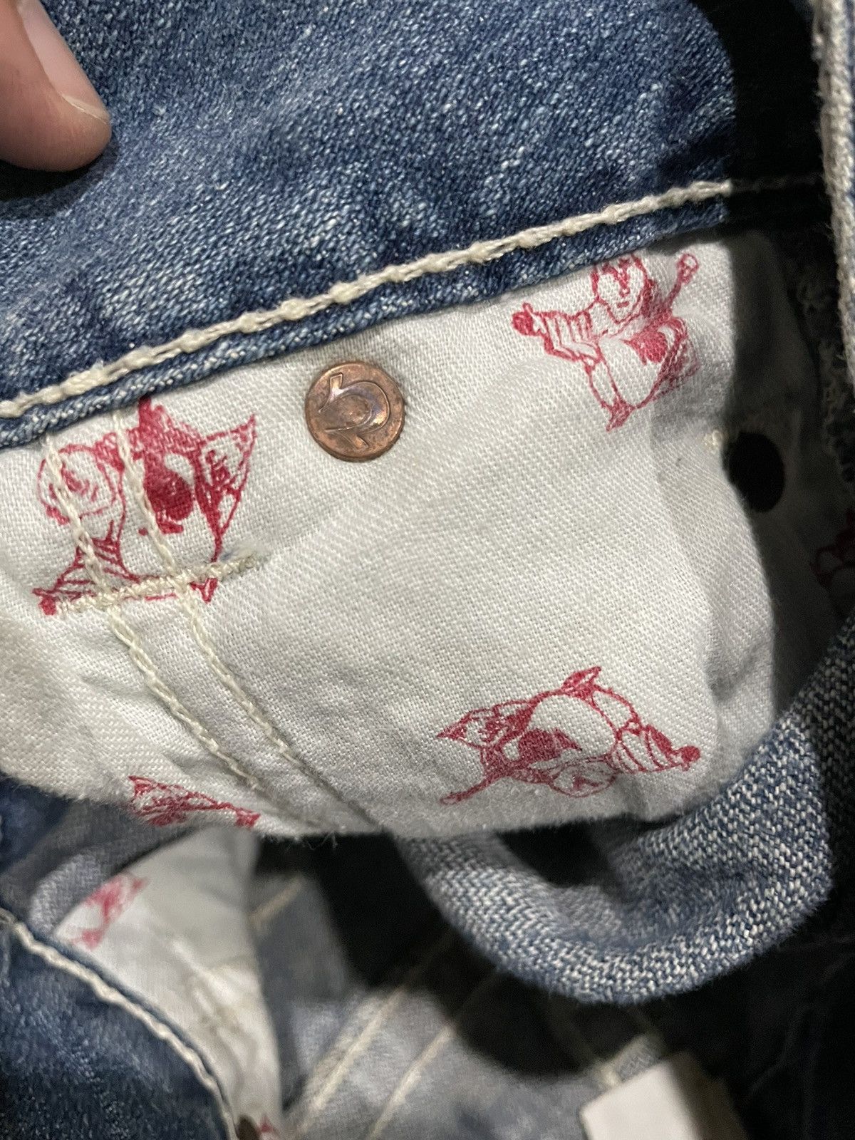 True Religion Vintage True Religion Sammy Big T Lowrise Distressed Style Size US 31 - 15 Thumbnail