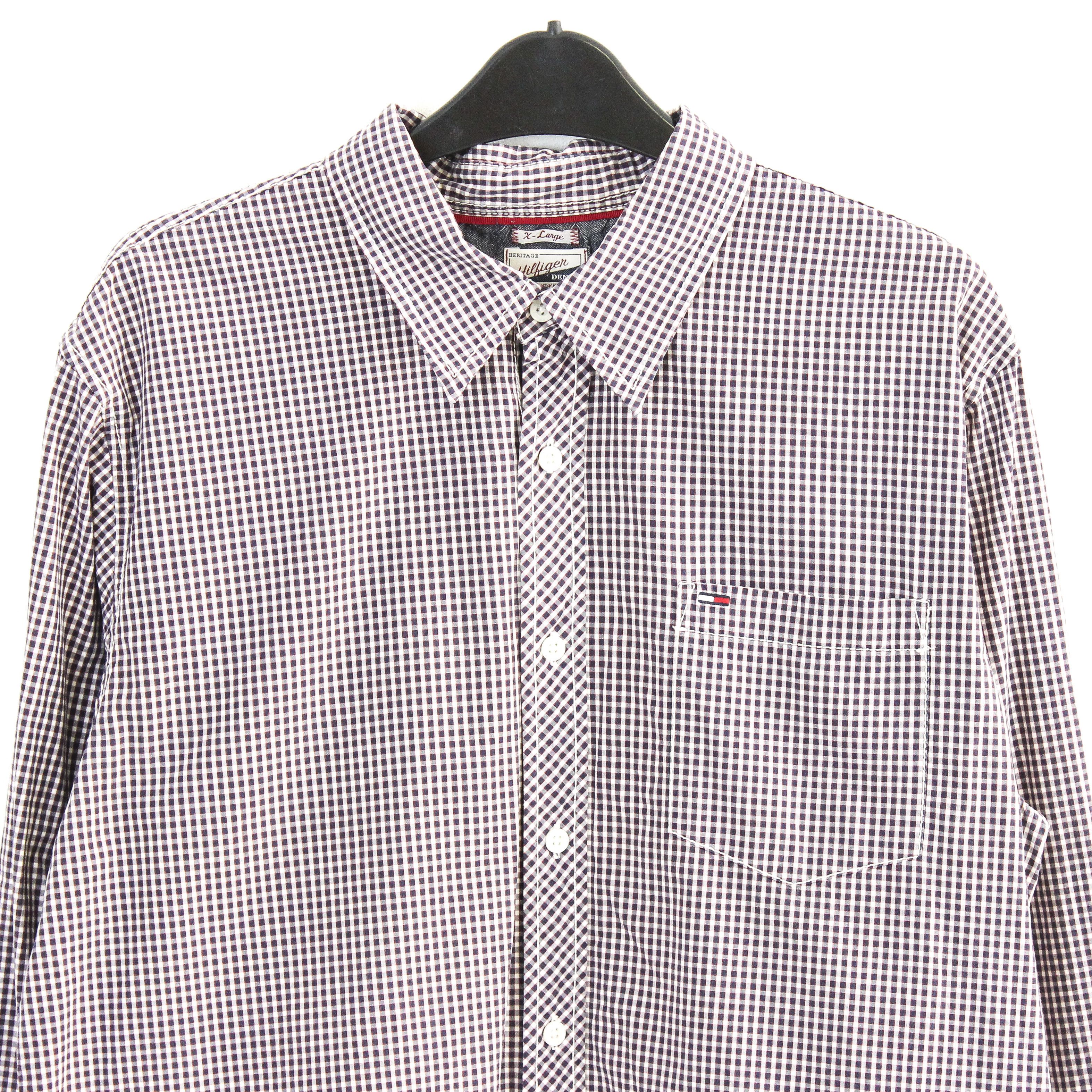 Tommy Hilfiger Denim Casual Cotton Plaid Shirt Button Up Tartan Check Size US XL / EU 56 / 4 - 2 Thumbnail