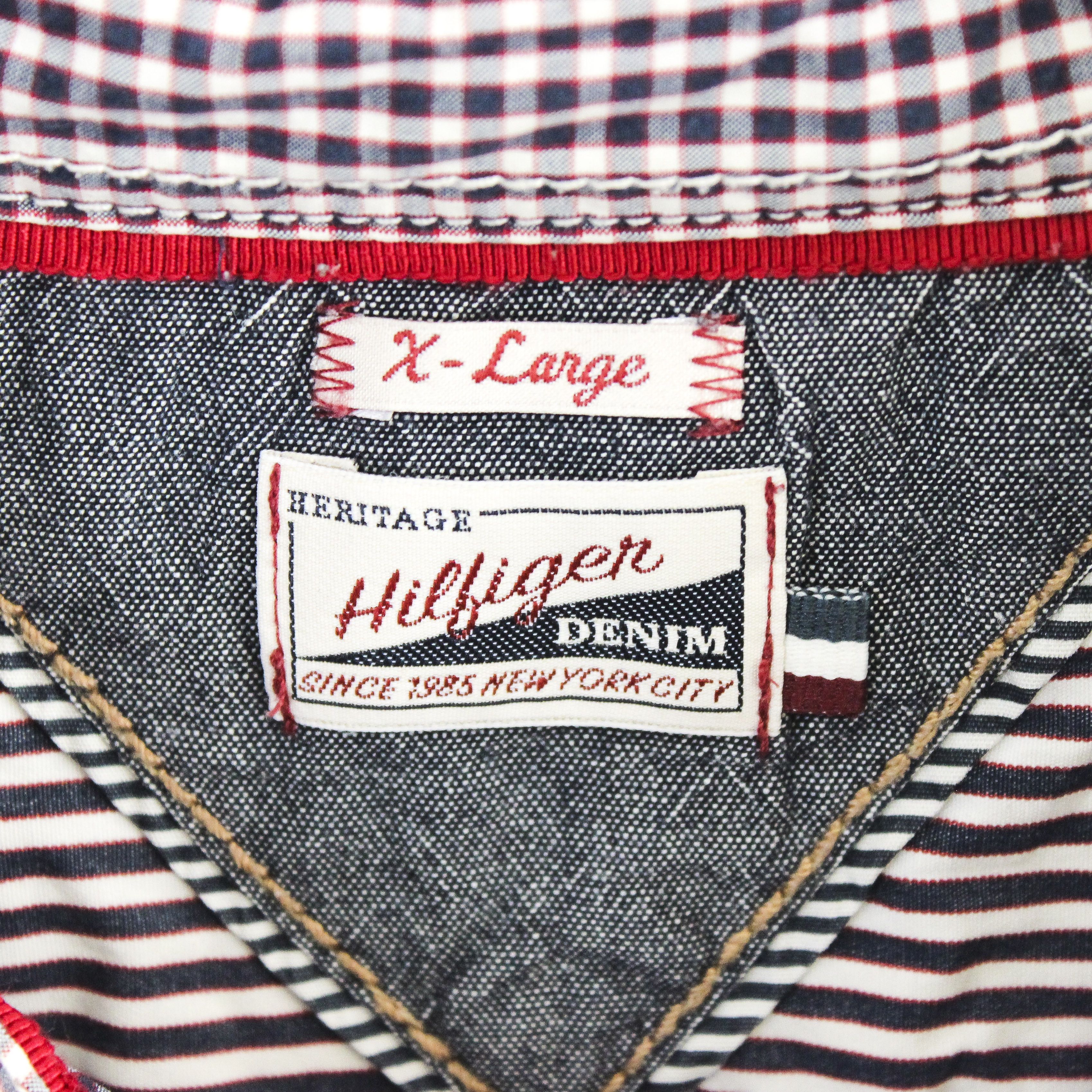 Tommy Hilfiger Denim Casual Cotton Plaid Shirt Button Up Tartan Check Size US XL / EU 56 / 4 - 3 Thumbnail