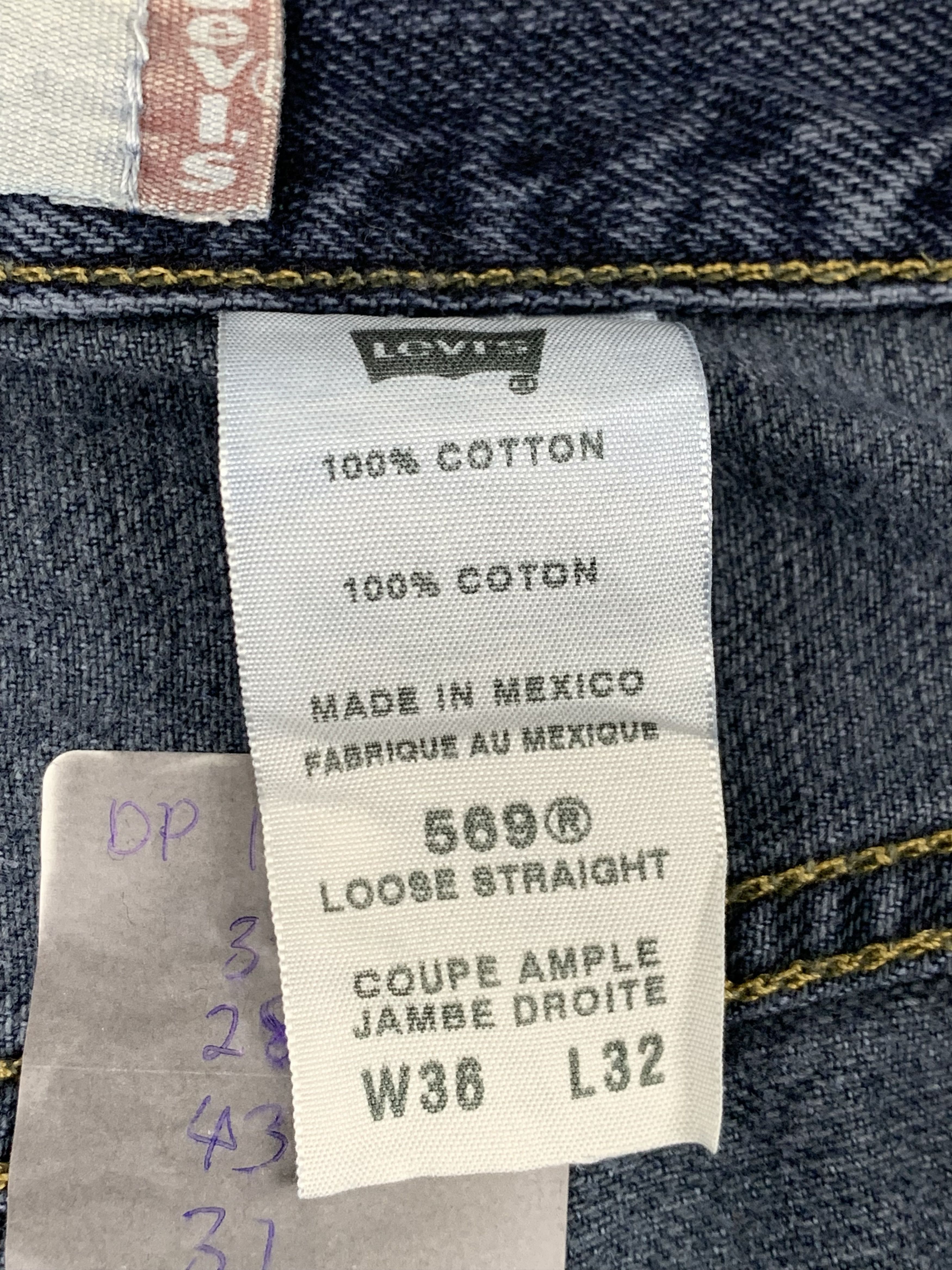 Levi's Vintage Levis 569 Faded Blue Jeans DP1760 Size US 37 - 7 Thumbnail