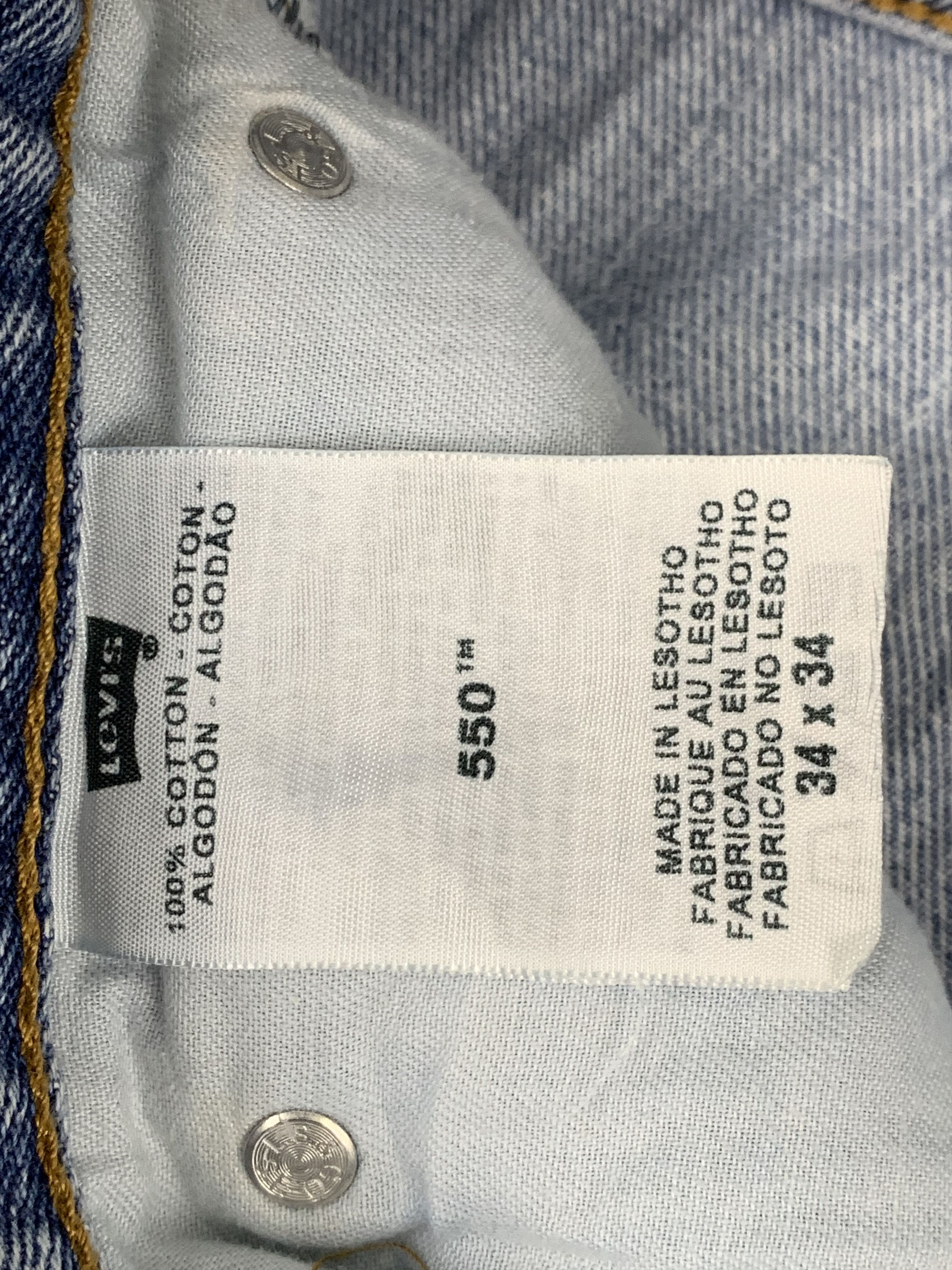 Levi's Vintage Levis 550 Light Wash Jeans DP1758 Size US 36 / EU 52 - 12 Thumbnail