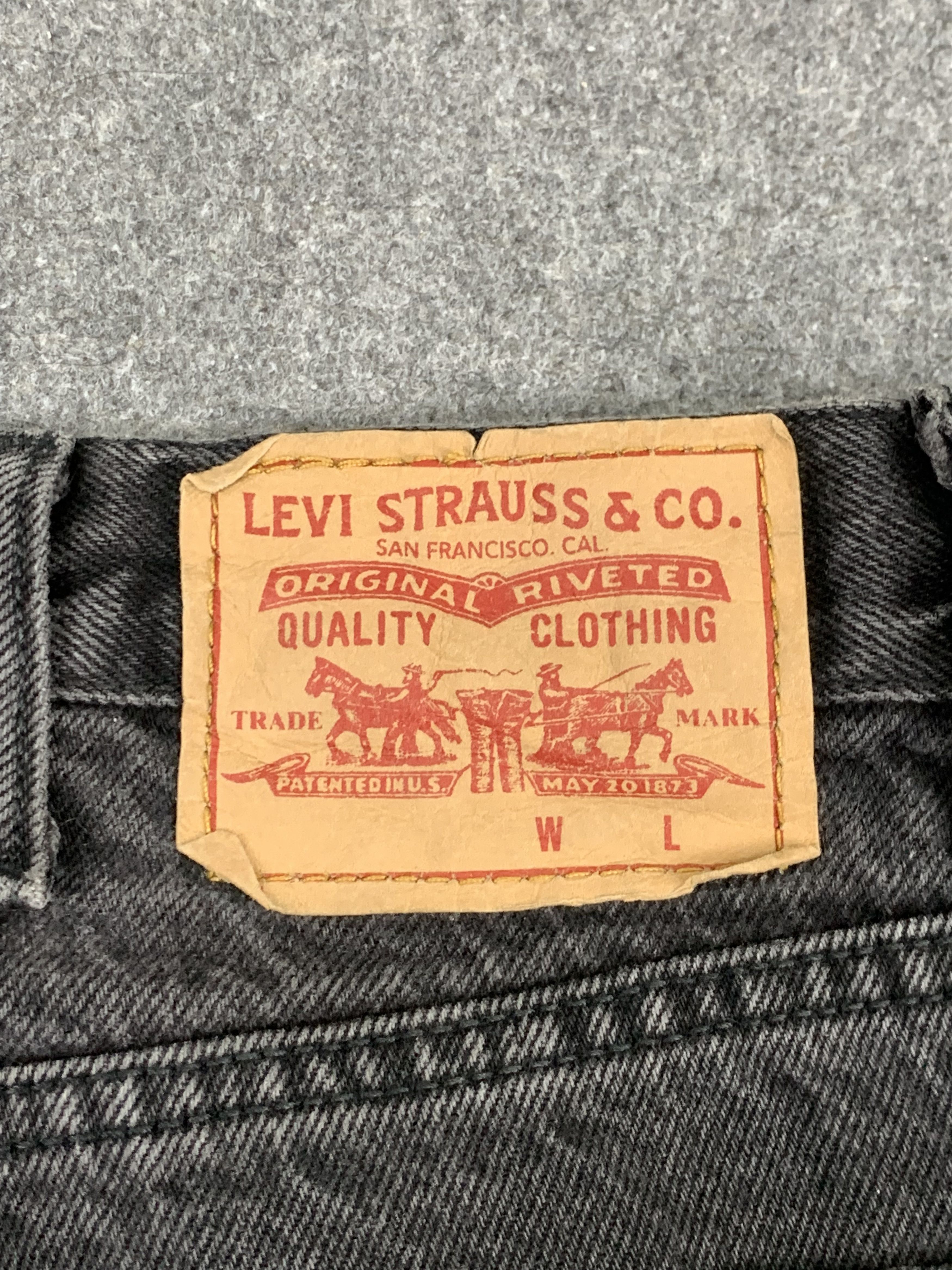 Levi's Faded Black Vintage Levis 505 Jeans DP1757 Size US 38 / EU 54 - 5 Thumbnail