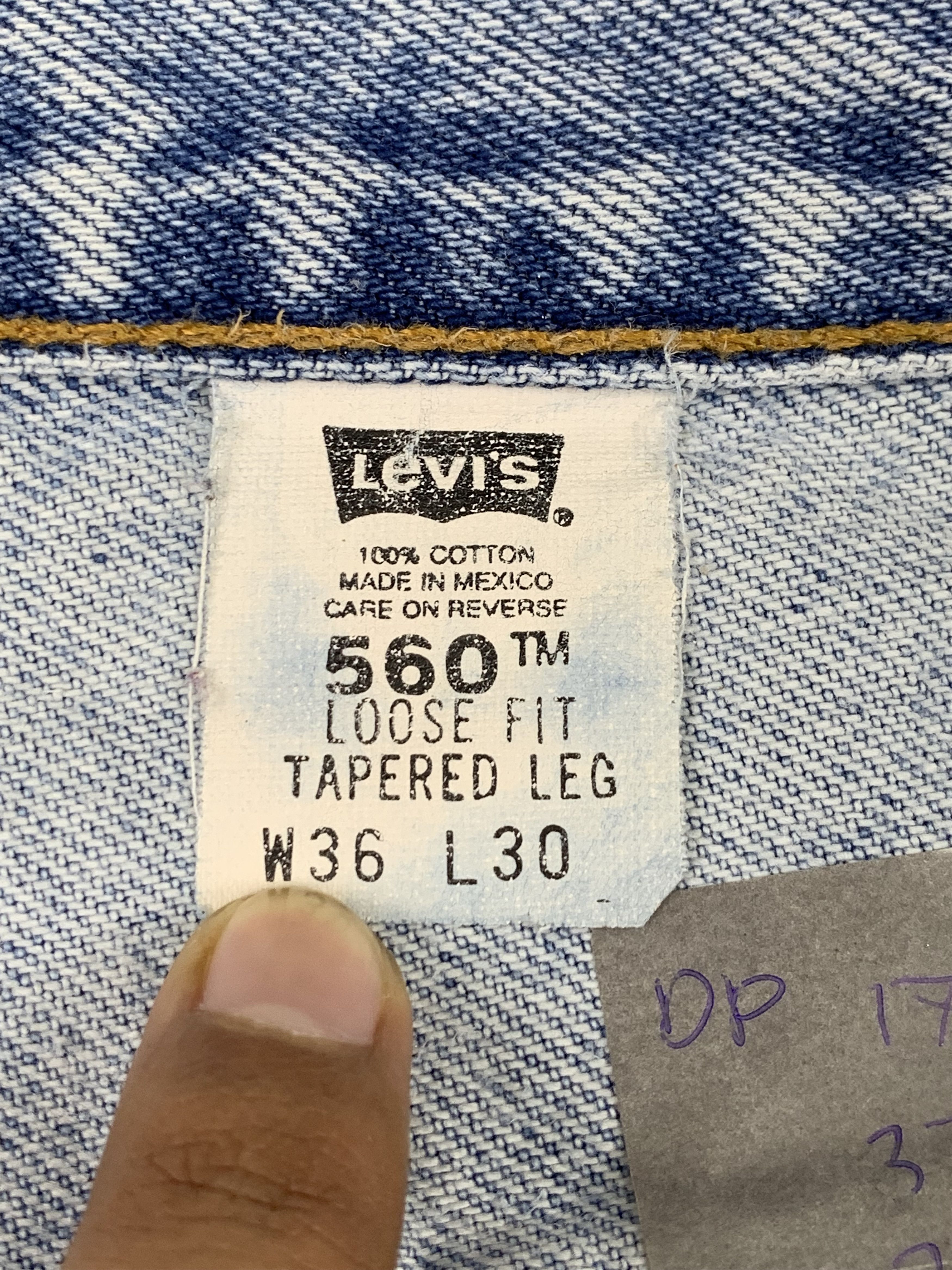 Levi's Vintage 90s Levis 560 Light Wash Jeans DP1756 Size US 37 - 7 Thumbnail