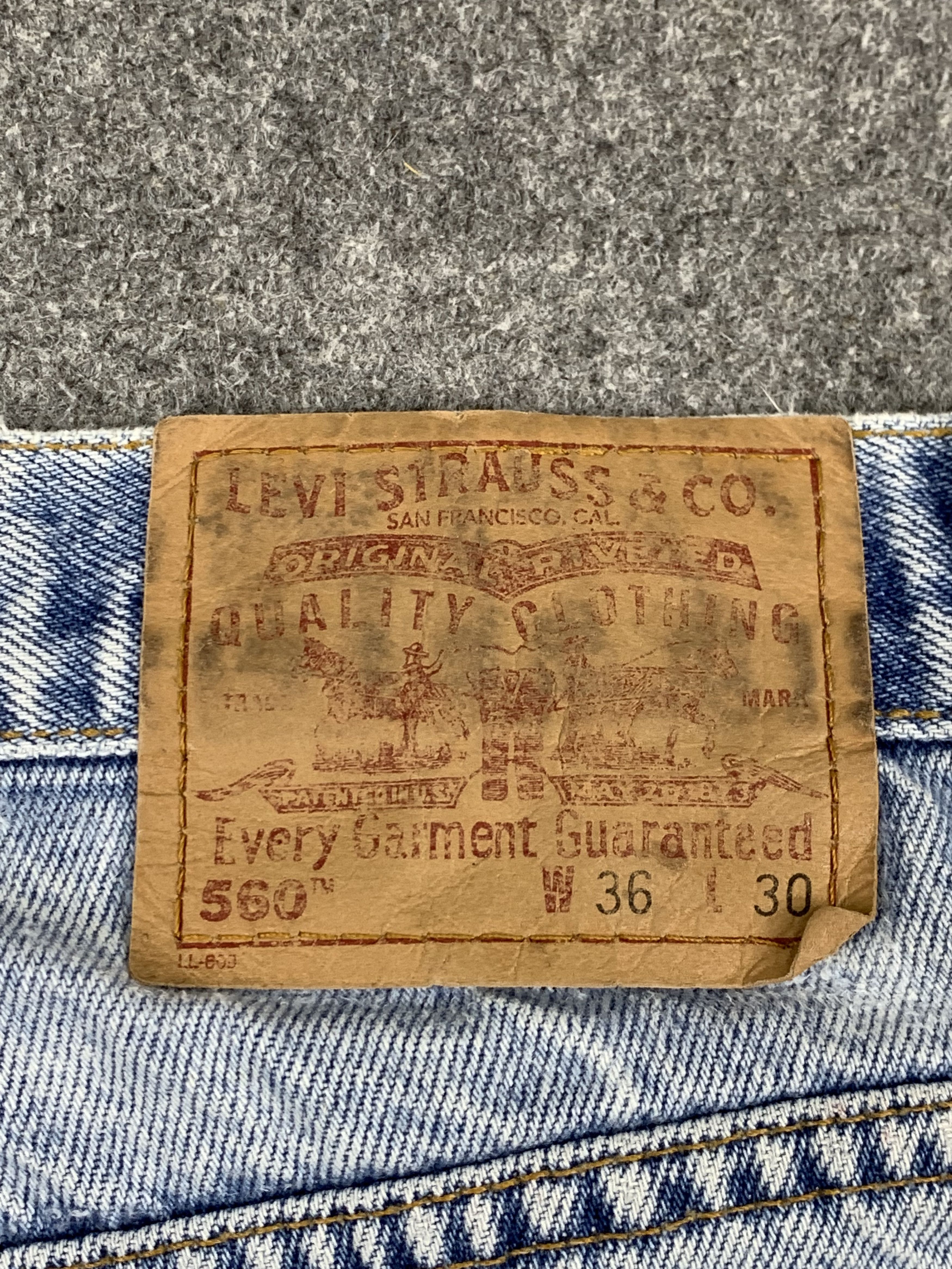 Levi's Vintage 90s Levis 560 Light Wash Jeans DP1756 Size US 37 - 5 Thumbnail