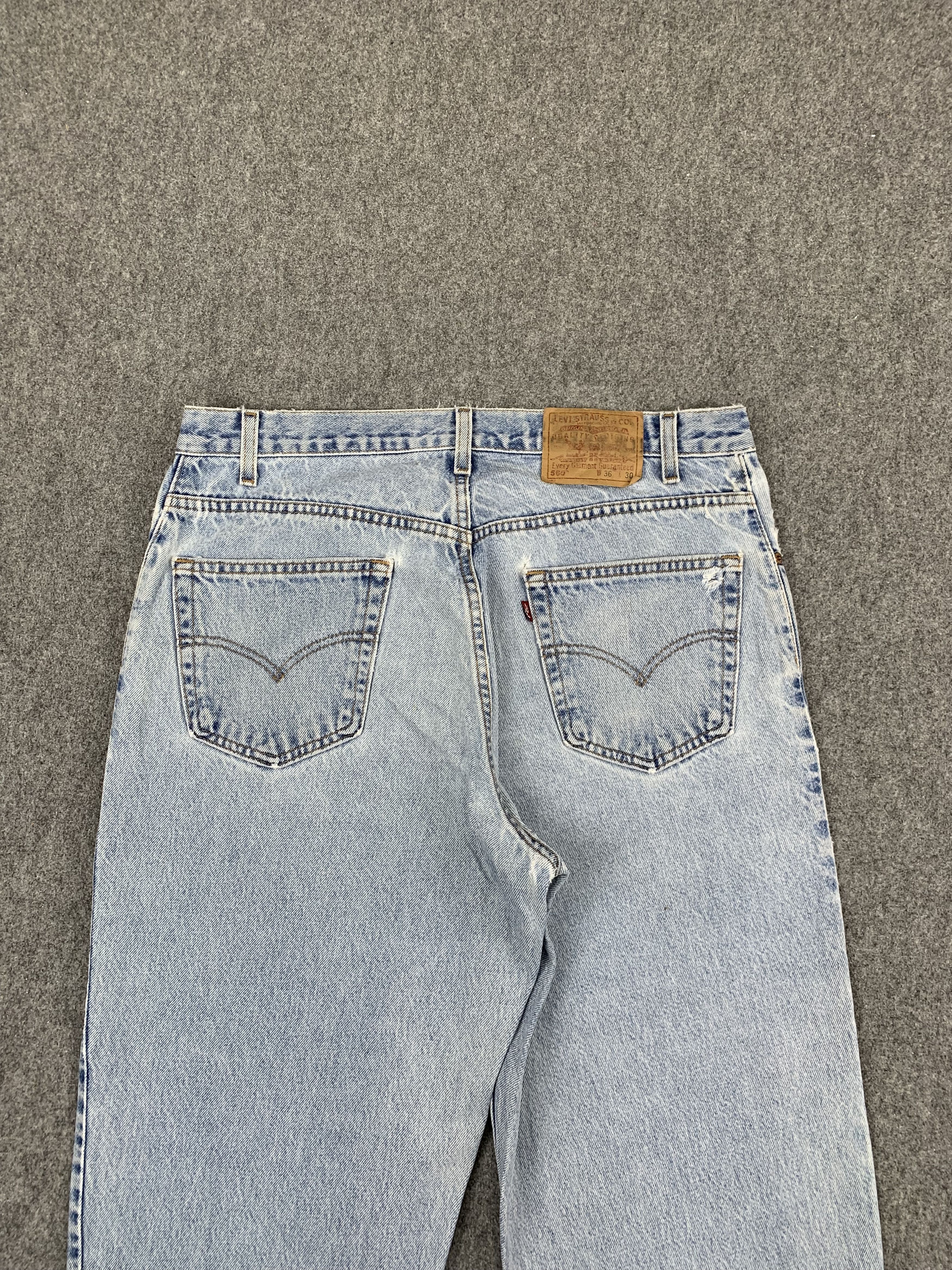 Levi's Vintage 90s Levis 560 Light Wash Jeans DP1756 Size US 37 - 4 Thumbnail