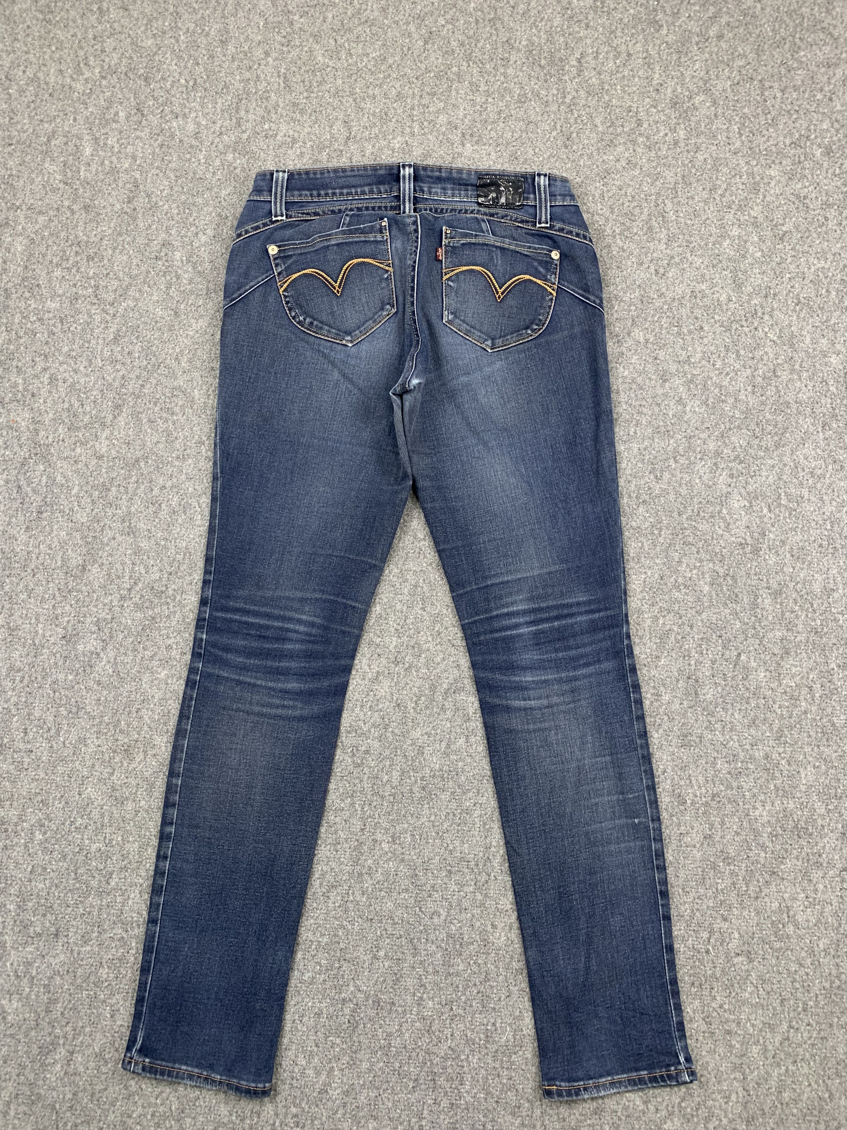Levi's Vintage Levis Skinny Blue Jeans DP1755 Size US 33 - 3 Thumbnail