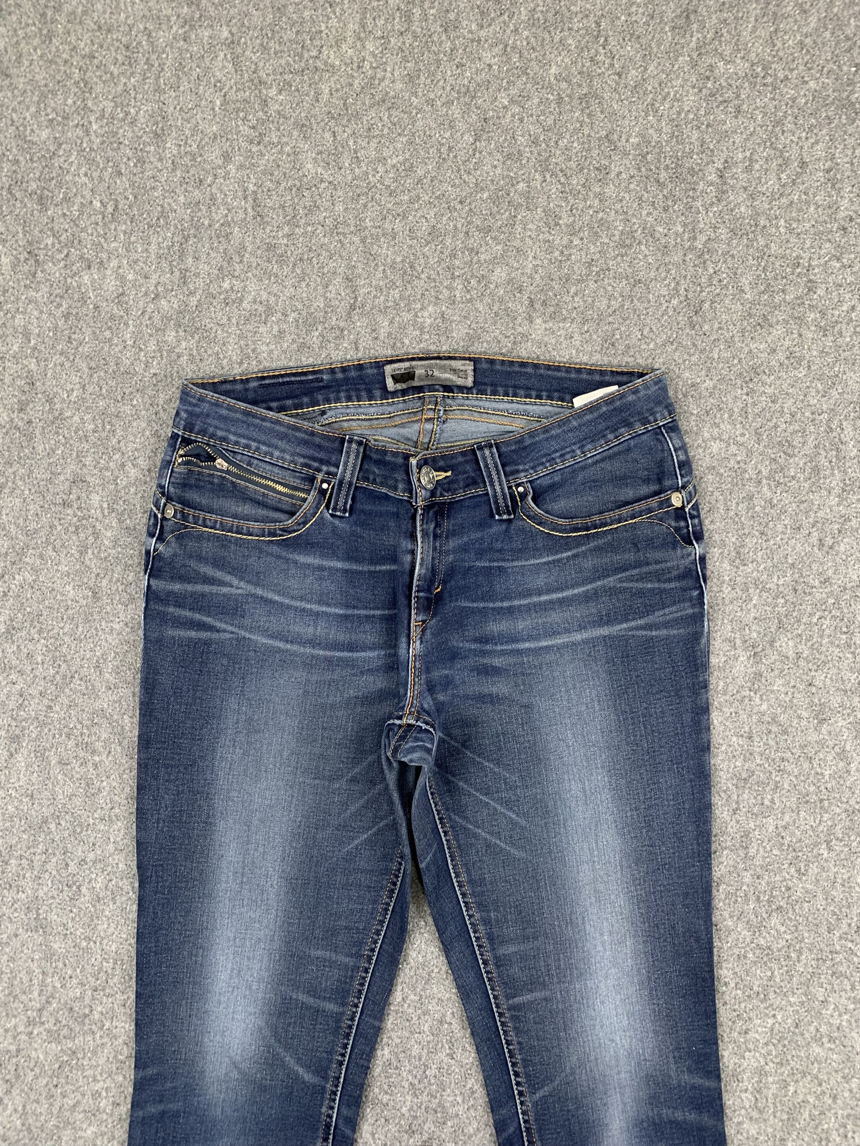 Levi's Vintage Levis Skinny Blue Jeans DP1755 Size US 33 - 2 Thumbnail
