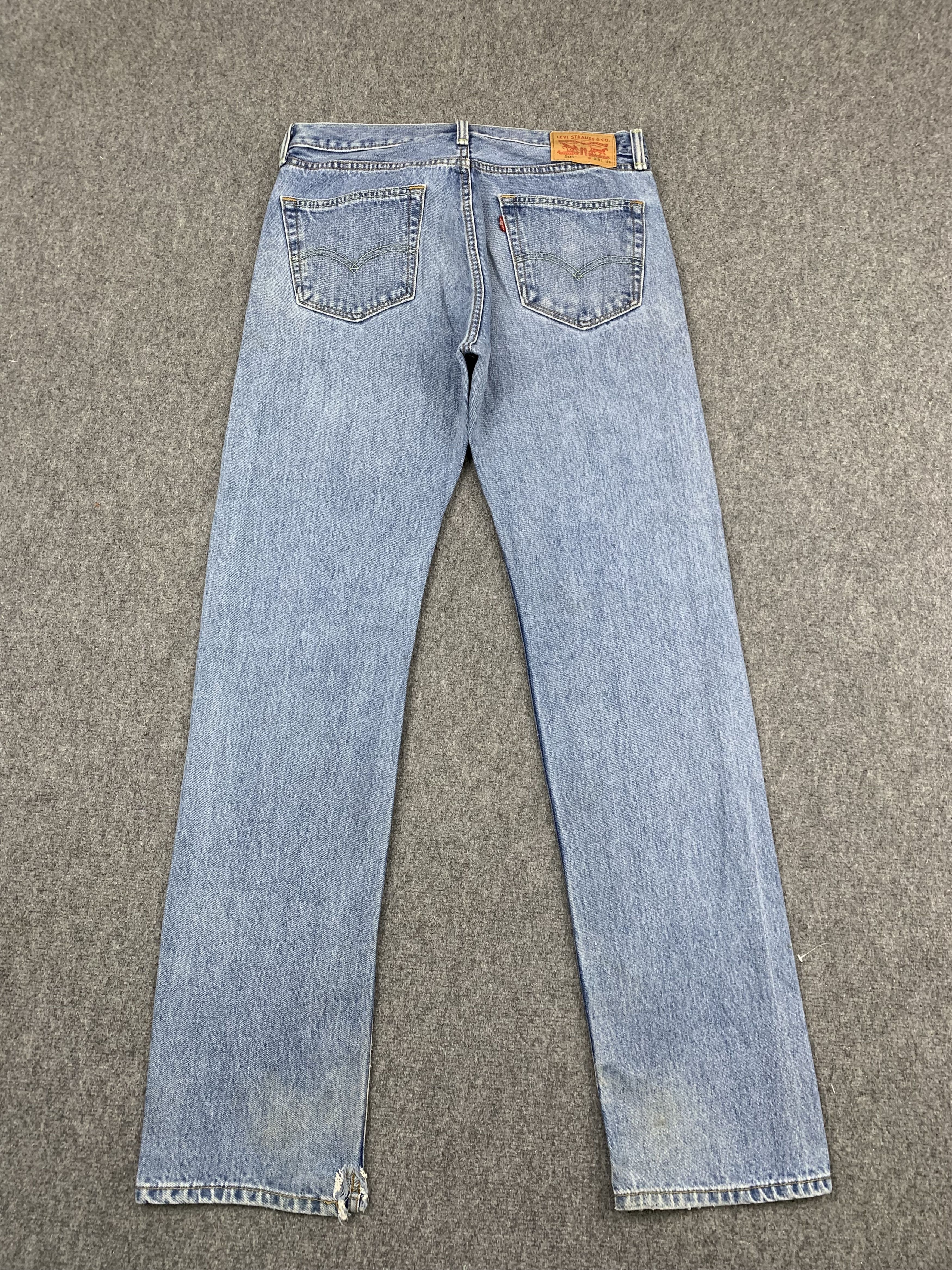 Levi's Vintage Levis 505 Light Wash Jeans DP1753 Size US 35 - 3 Thumbnail
