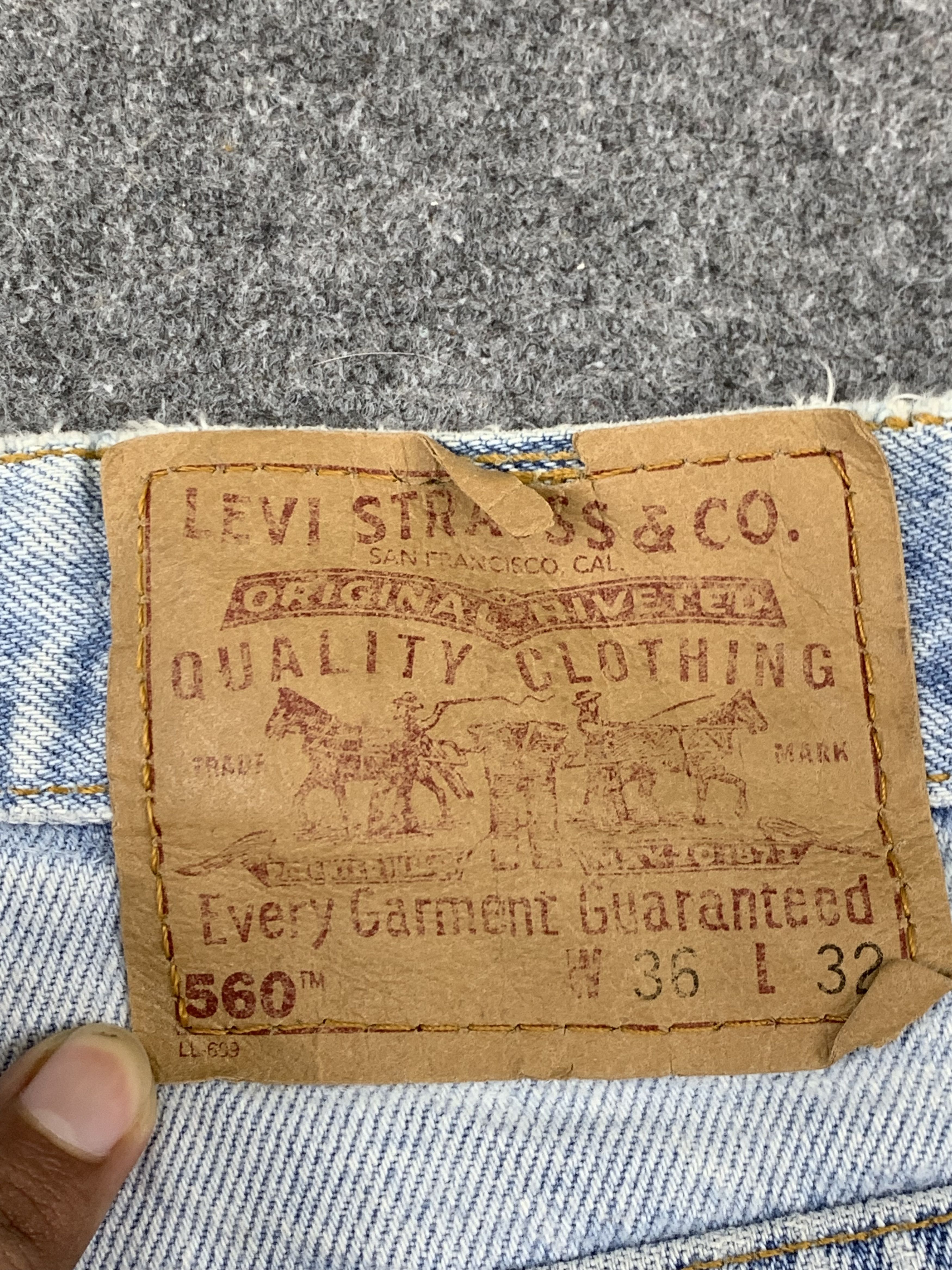 Levi's Vintage 90s Levis 560 Light Wash Jeans DP1778 Size US 35 - 5 Thumbnail
