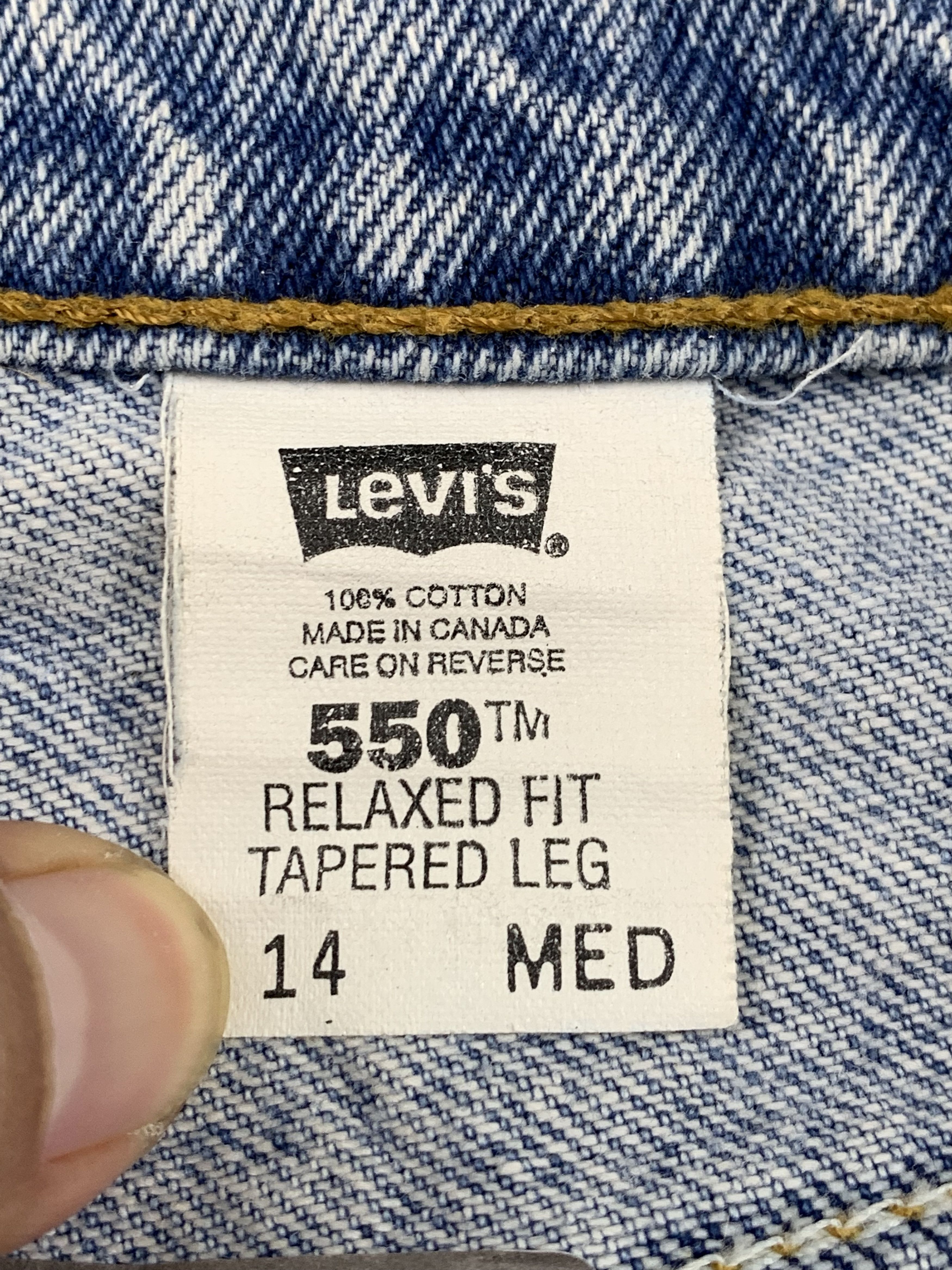 Levi's Vintage 90s Levis 550 Light Blue Jeans DP1777 Size US 32 / EU 48 - 7 Thumbnail