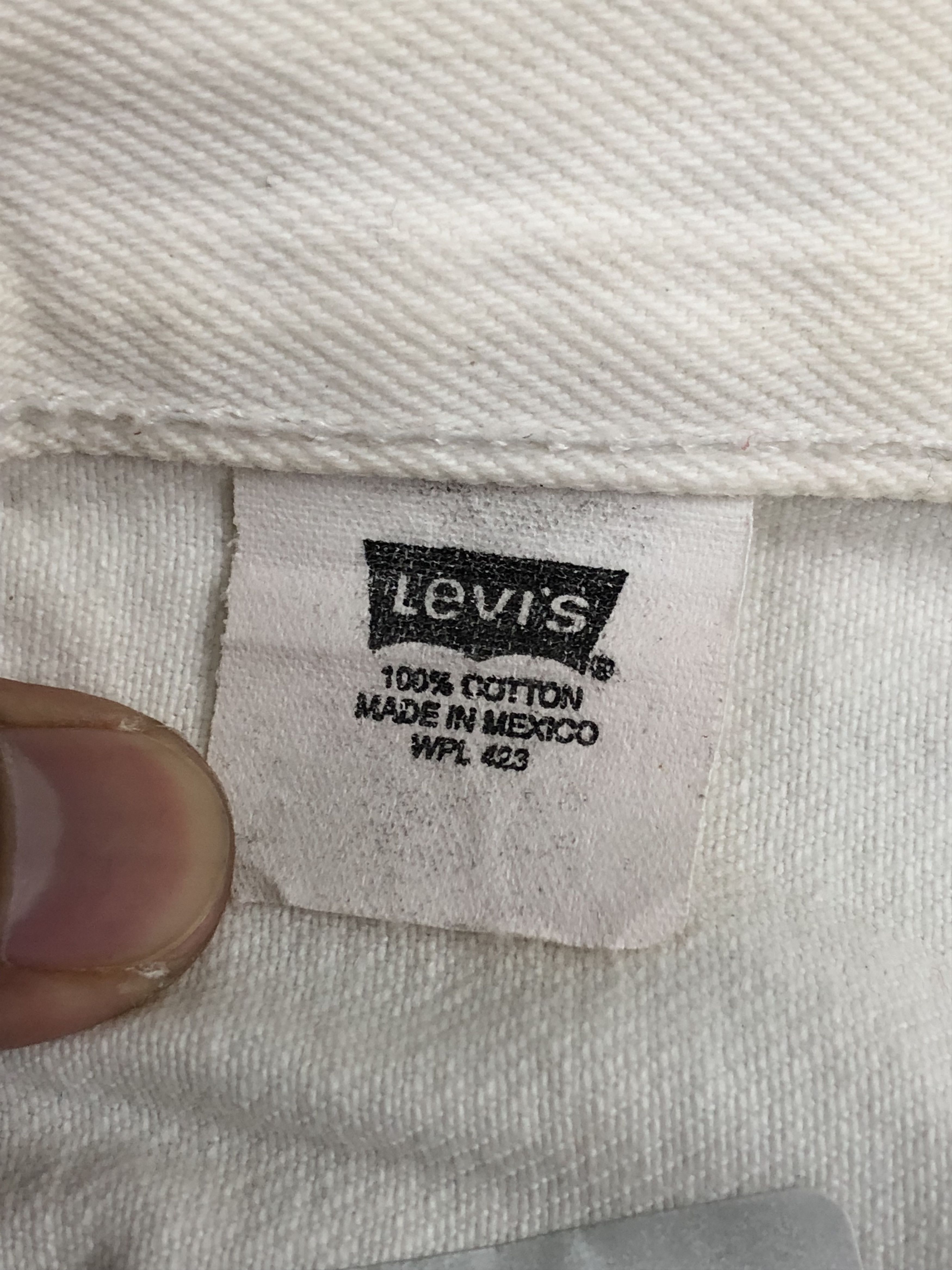 Levi's 90s Vintage Levis 501 White Jeans DP1405 Size US 38 / EU 54 - 7 Thumbnail