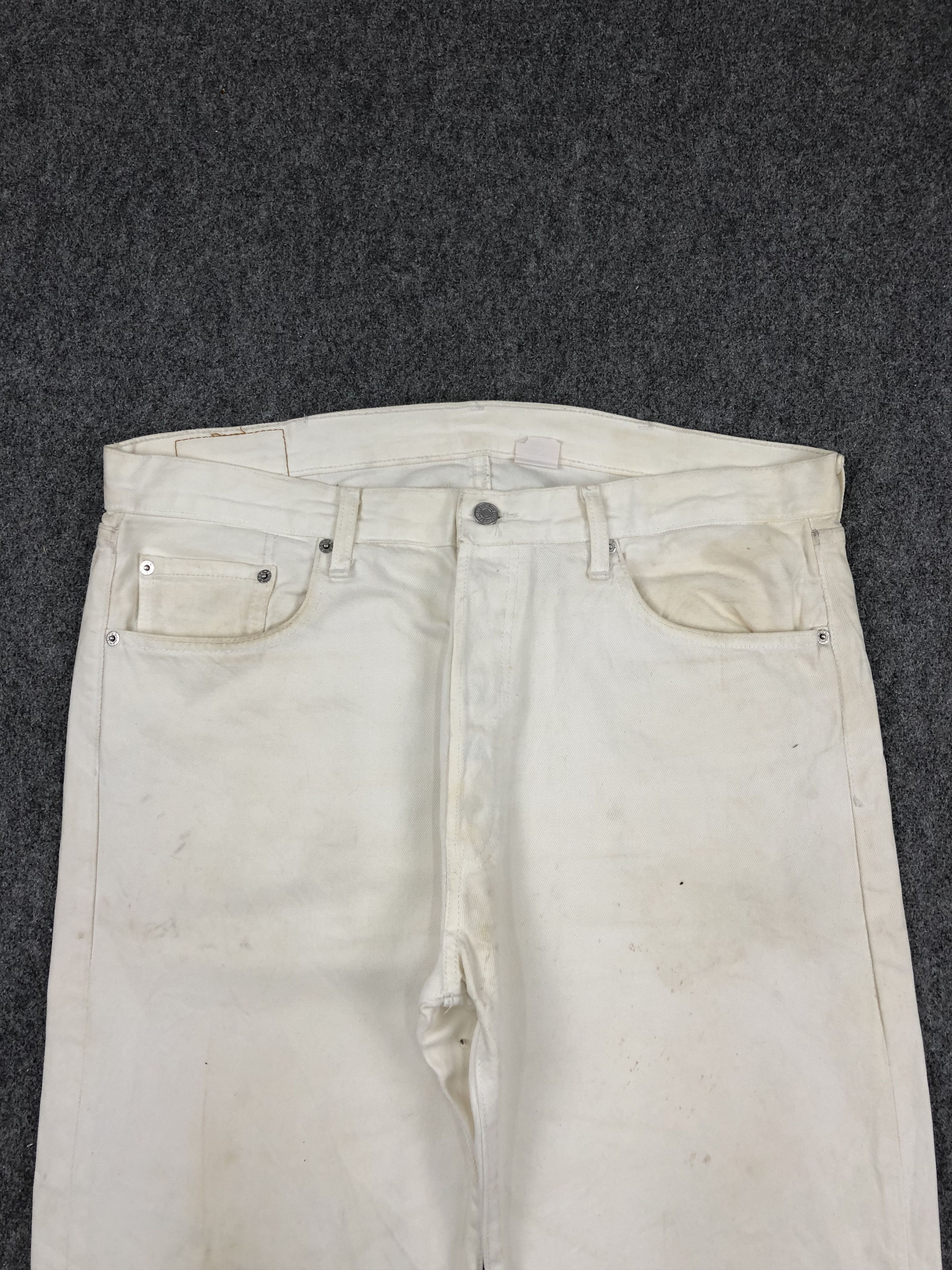 Levi's 90s Vintage Levis 501 White Jeans DP1405 Size US 38 / EU 54 - 2 Thumbnail