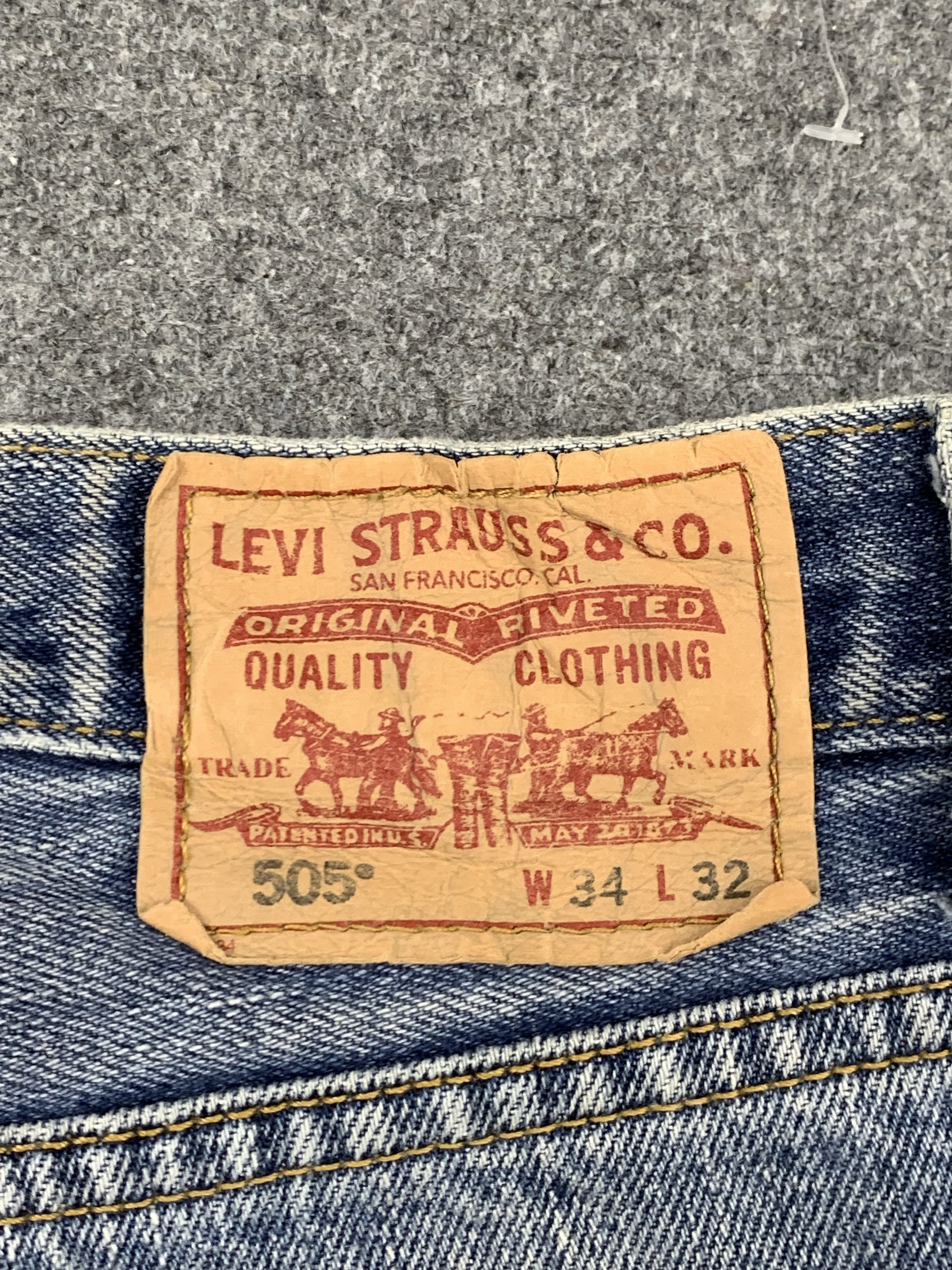 Levi's × Vintage Vintage Levis 505 Light Wash Jeans DP1776 Size US 34 / EU 50 - 5 Thumbnail