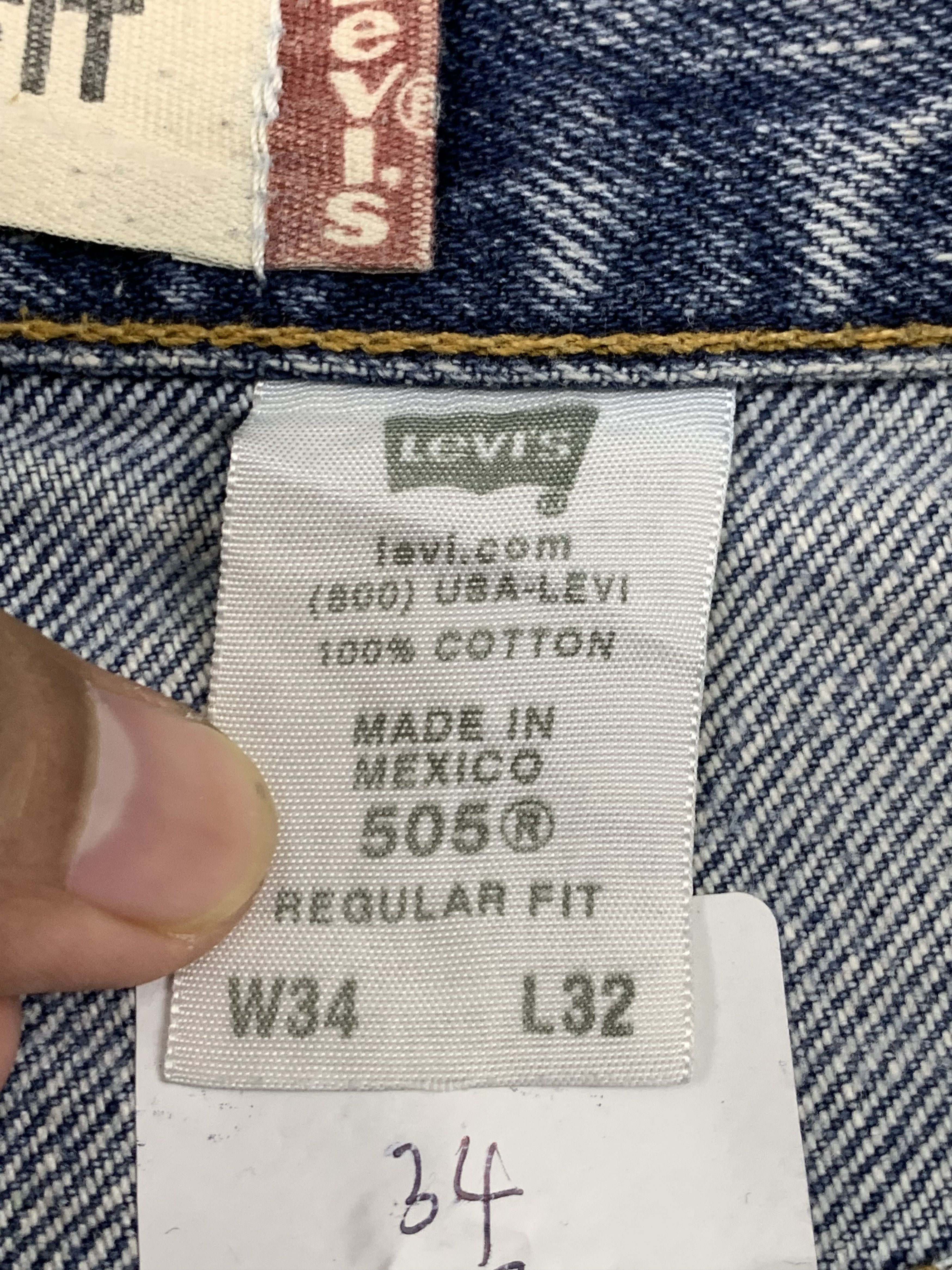 Levi's × Vintage Vintage Levis 505 Light Wash Jeans DP1776 Size US 34 / EU 50 - 6 Thumbnail