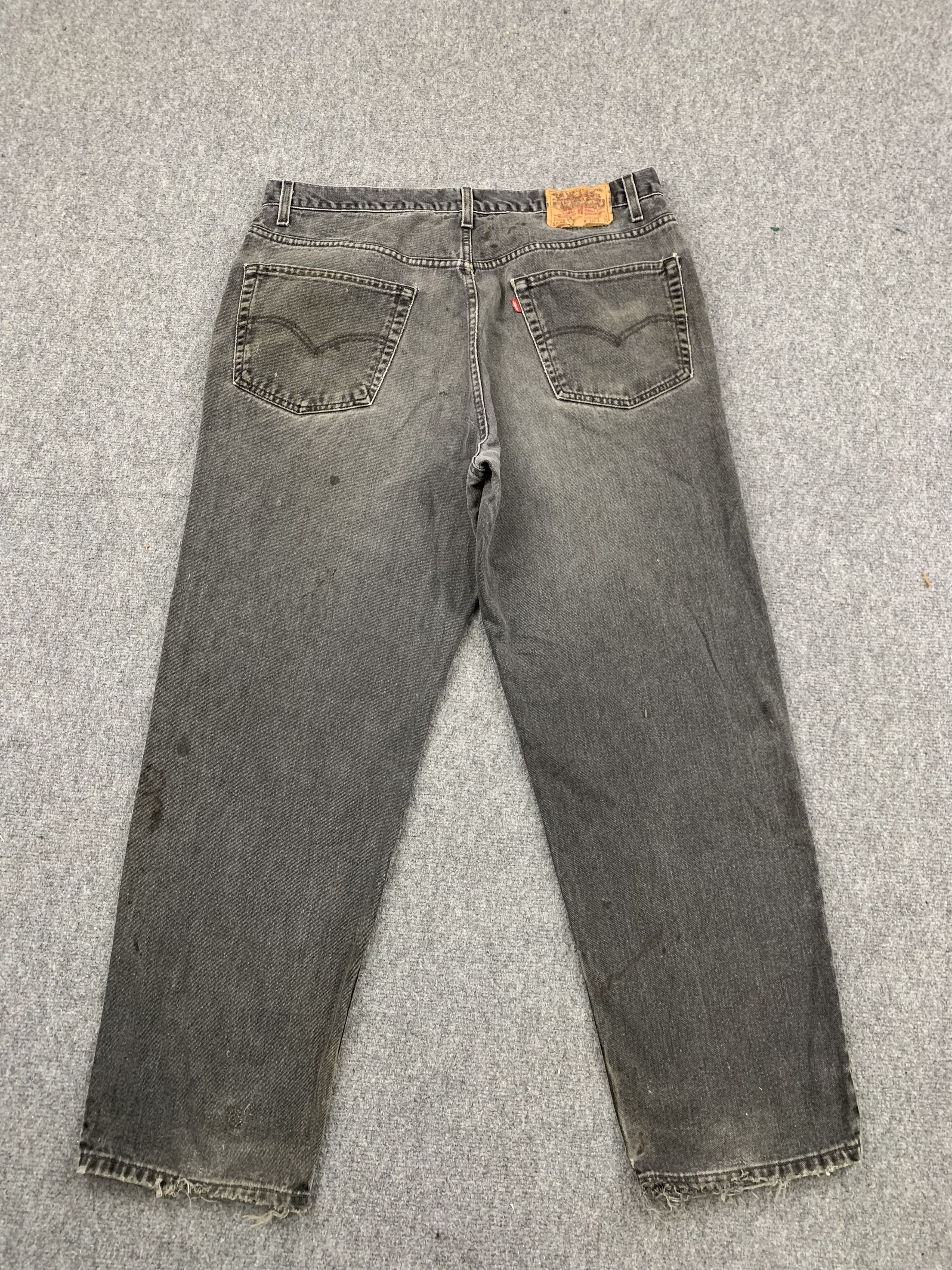 Levi's 90s Faded Black Vintage Levis 550 Jeans DP1775 Size US 38 / EU 54 - 3 Thumbnail