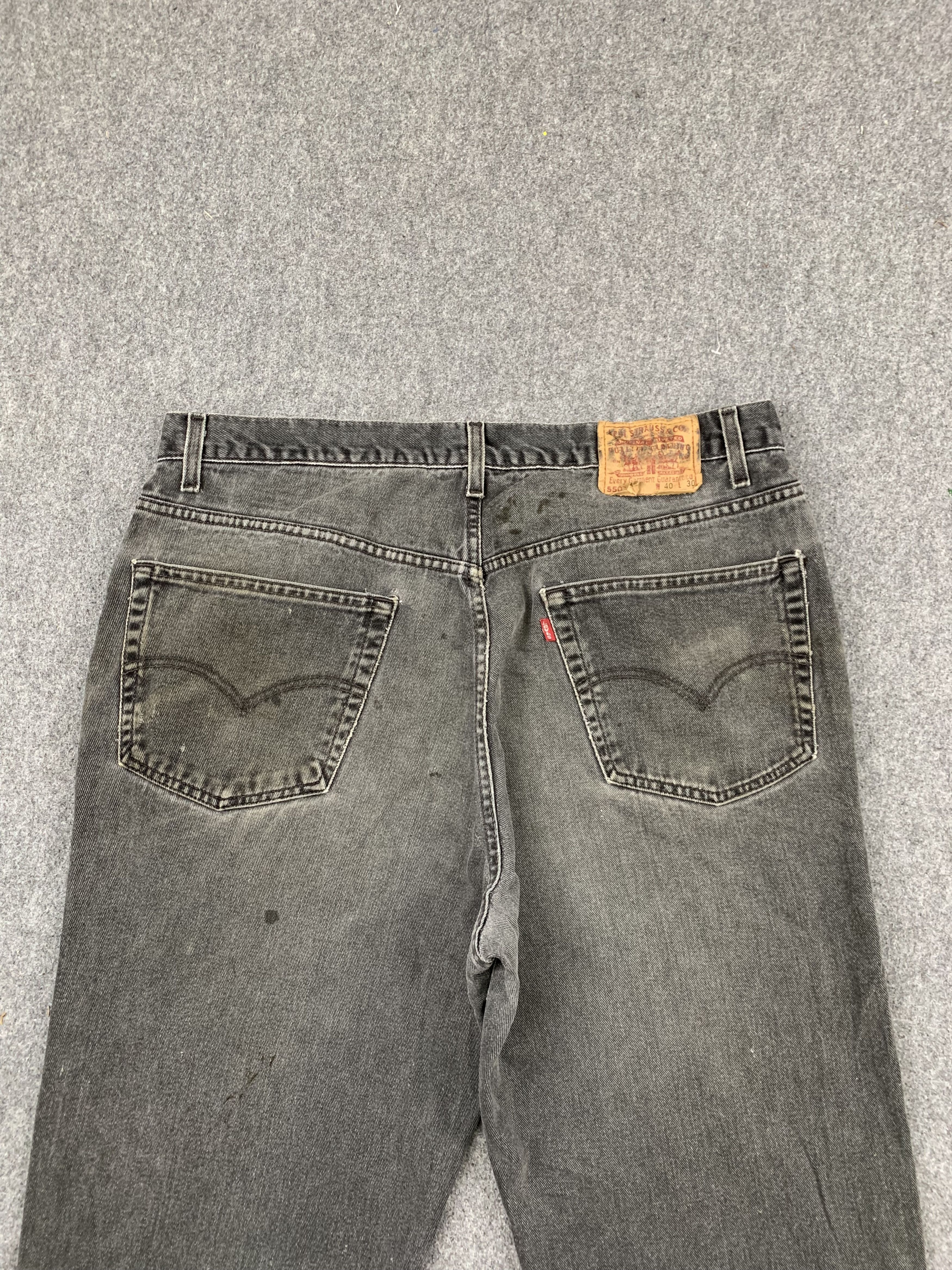 Levi's 90s Faded Black Vintage Levis 550 Jeans DP1775 Size US 38 / EU 54 - 4 Thumbnail